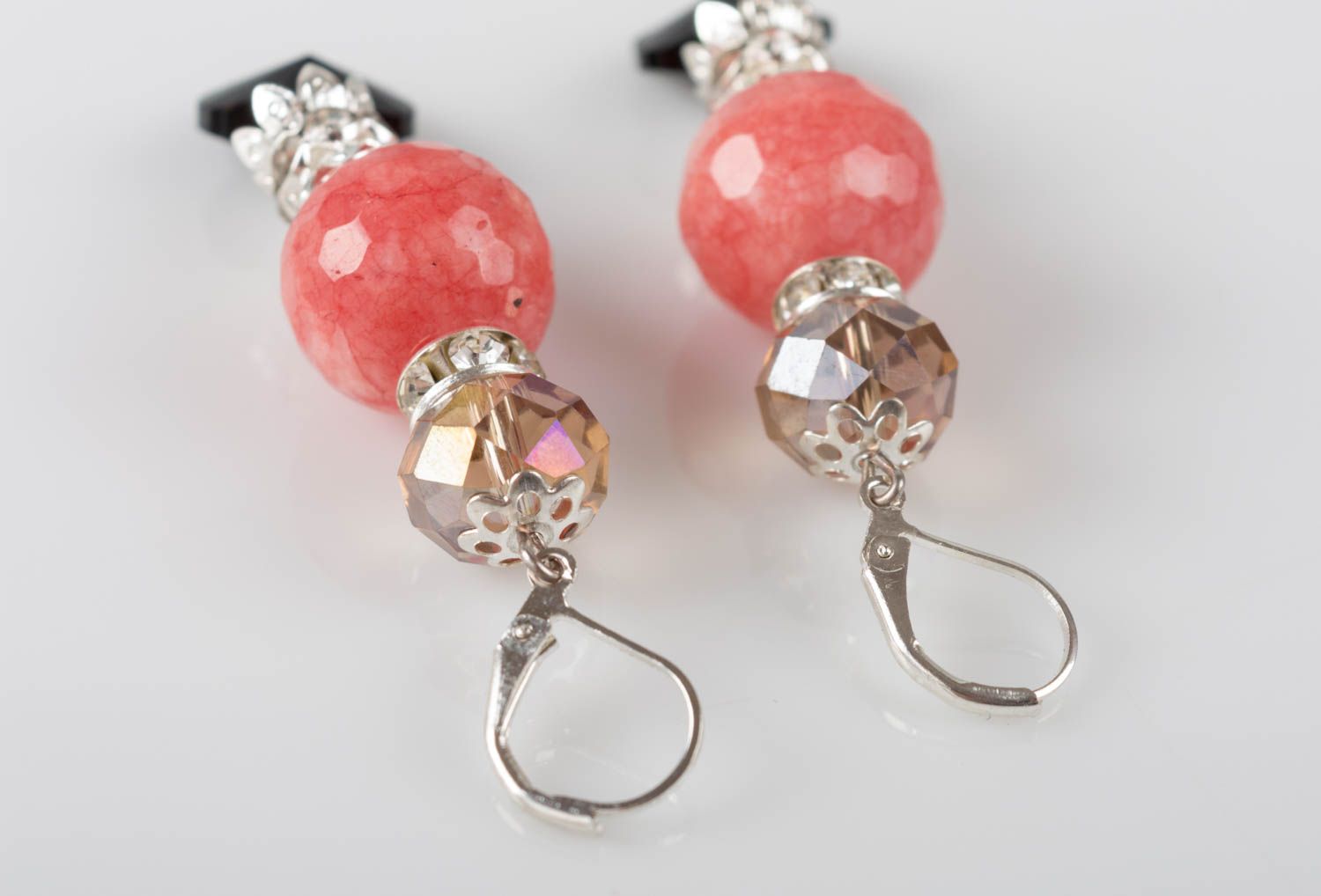 Kristall Ohrringe handmade Ohrringe ausgefallener Ohrschmuck für Damen foto 3