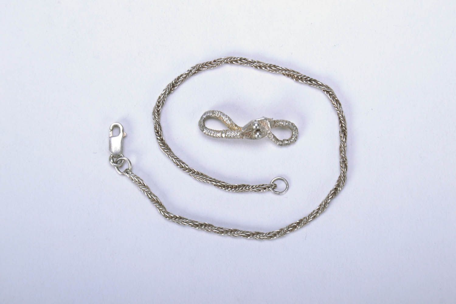 Bracelete de prata jóias para mulheres feitas à mão  foto 2