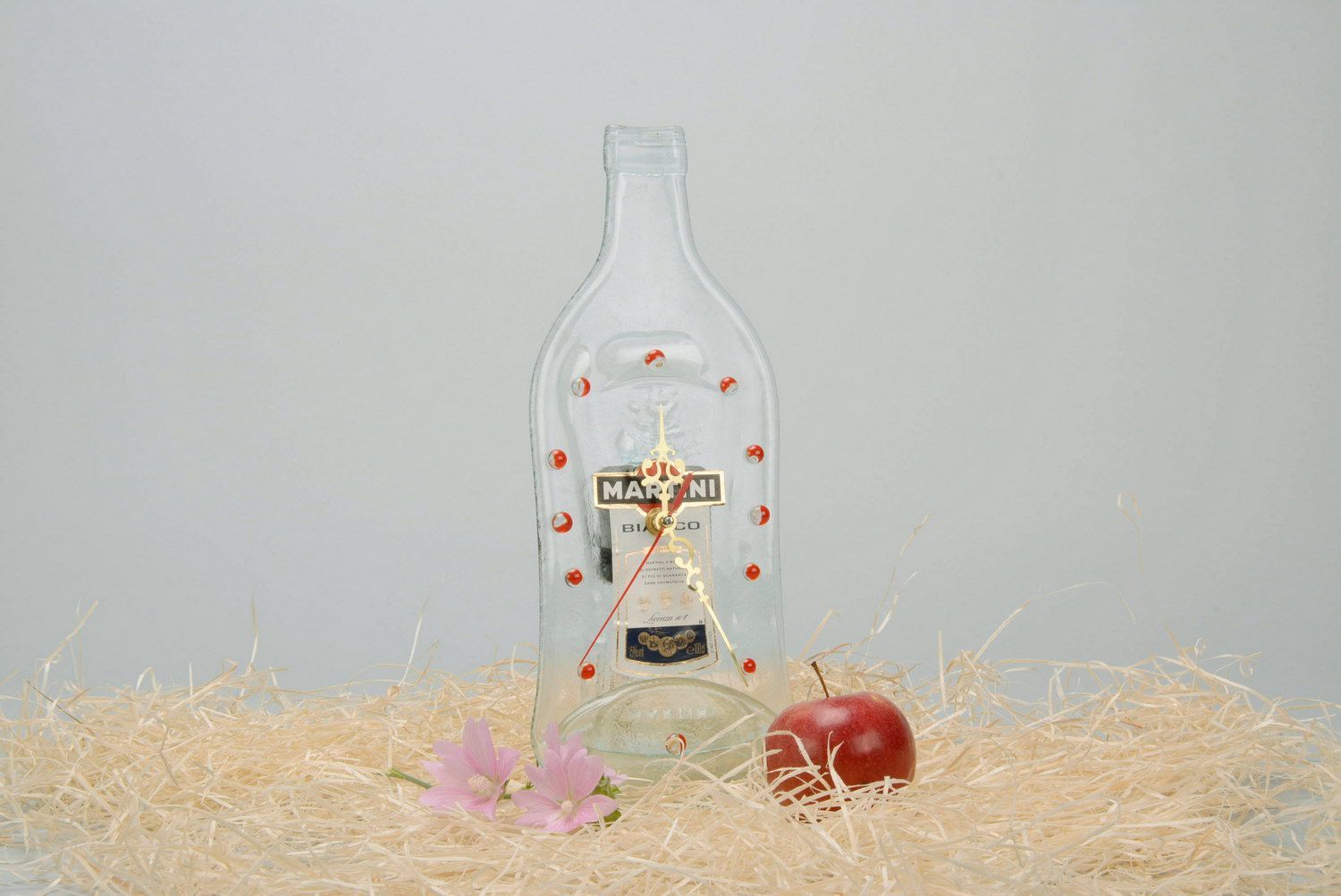 Clock made from bottle Martini photo 2