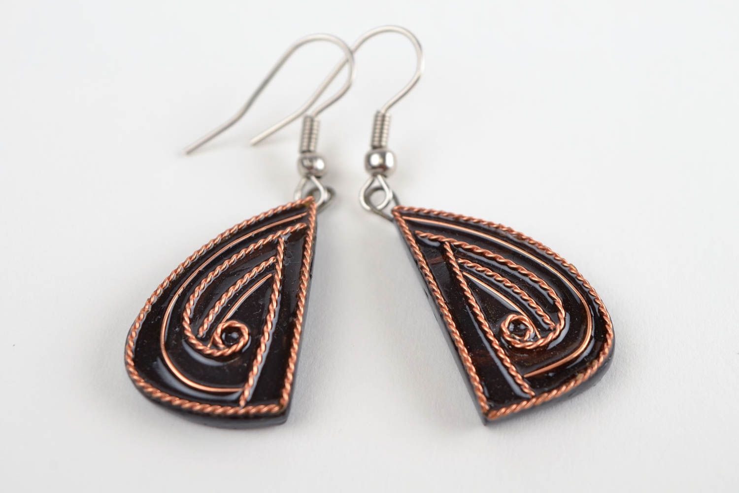 Wood earrings handcrafted jewelry wooden jewelry fashion accessories cool gifts photo 3