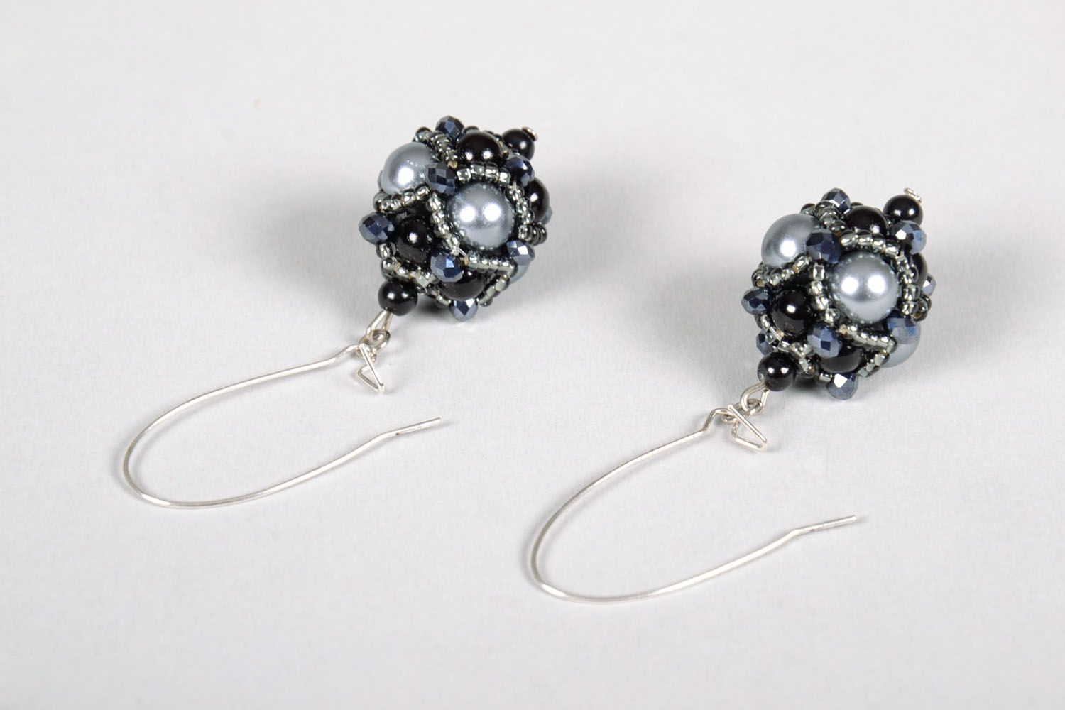 Earrings with Czech beads photo 4