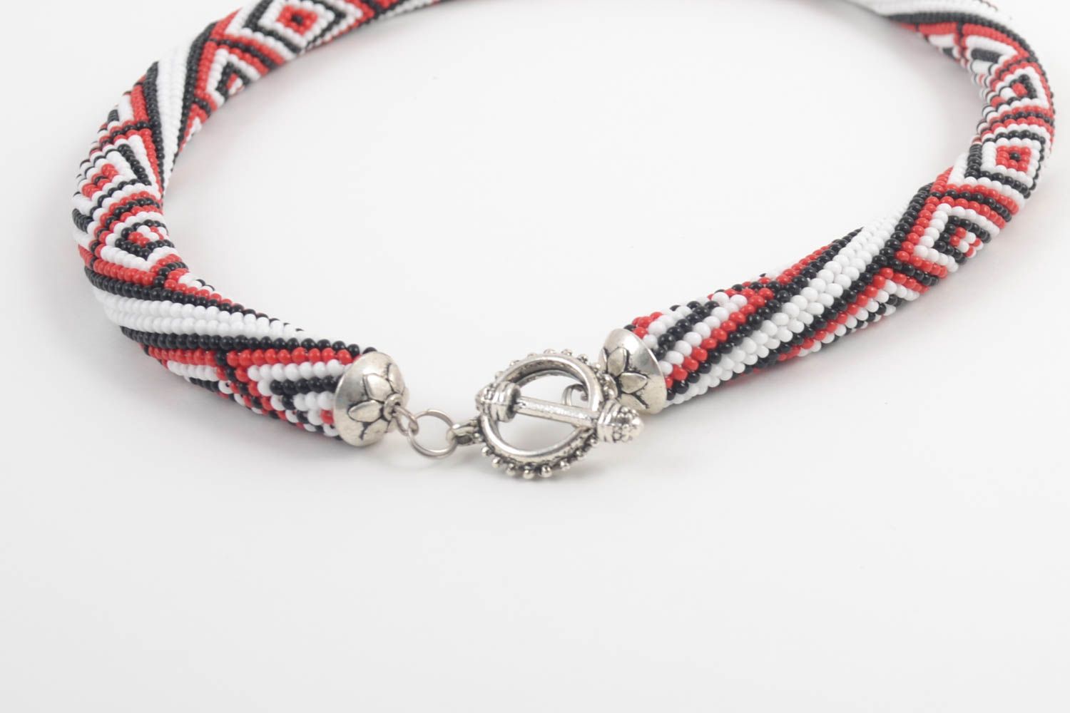 Elegant unusual necklace handmade stylish accessories beautiful bracelet photo 5