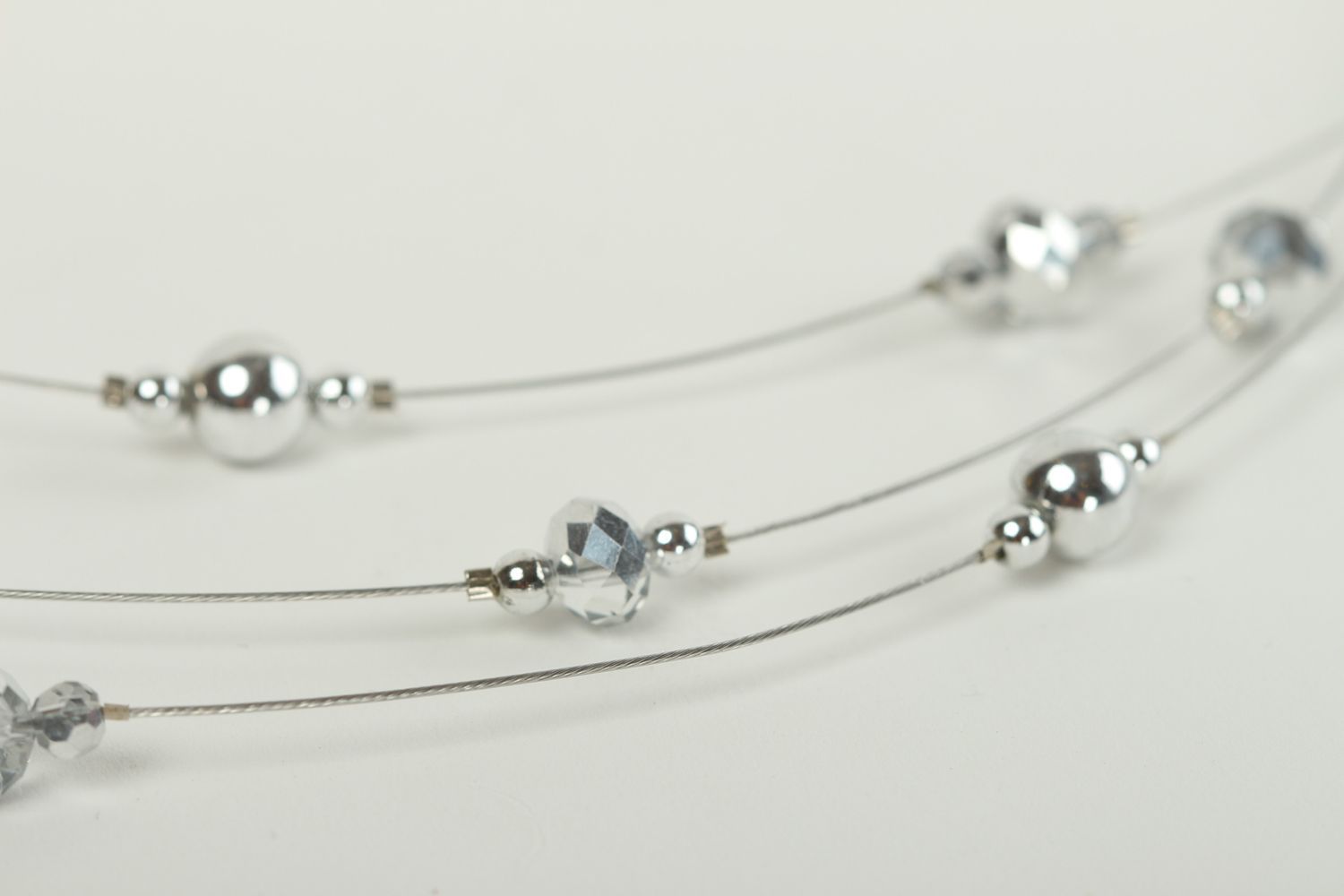Perlen Schmuck handmade Modeschmuck Collier Accessoire für Frauen mehrreihig  foto 3