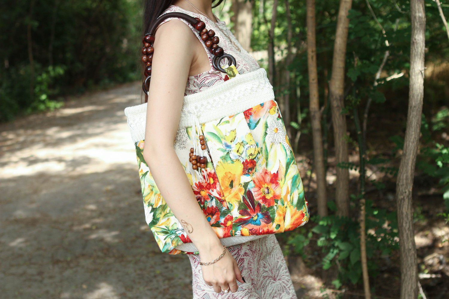 Textile woman's bag photo 2