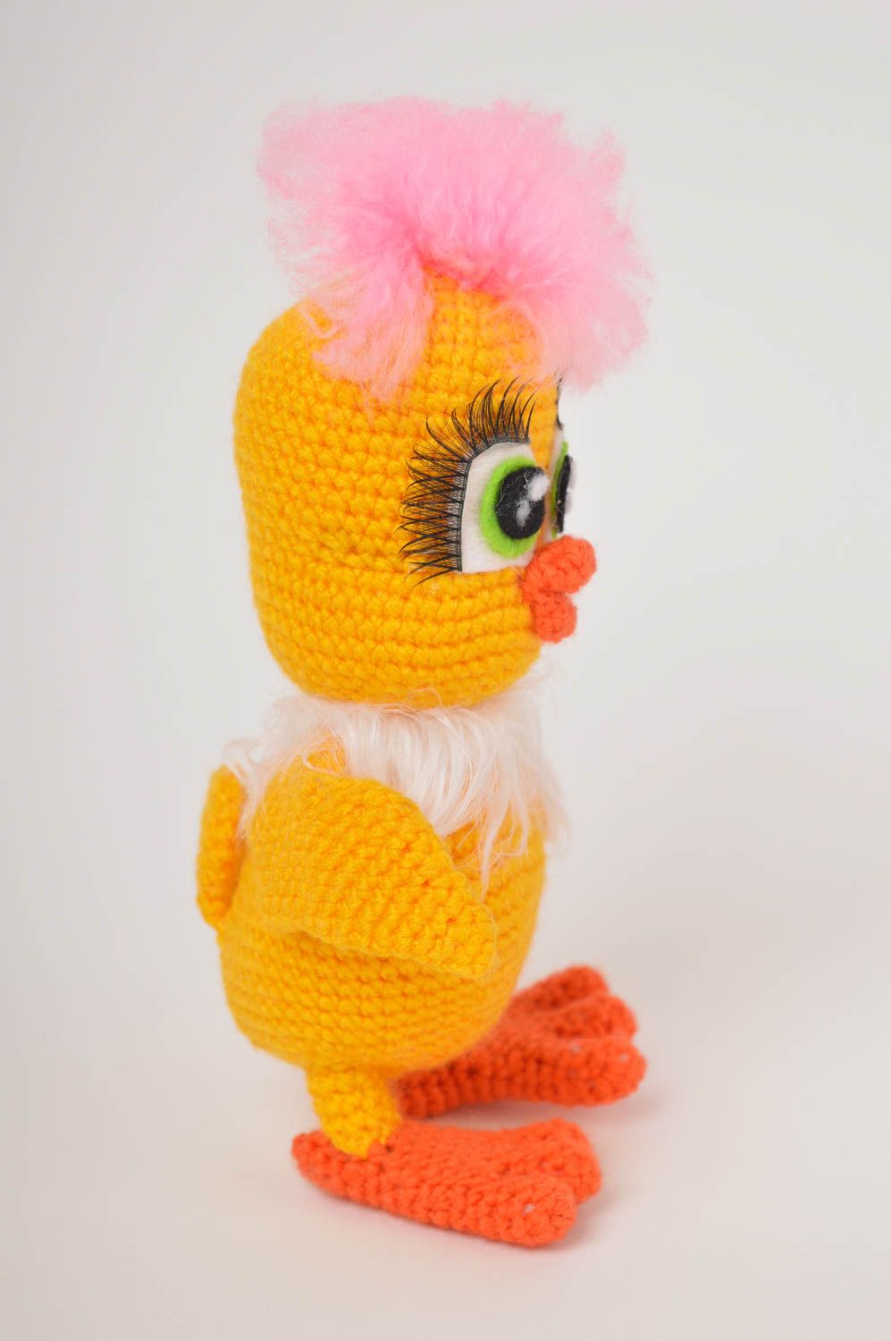 Crocheted chicken toy handmade crocheted toy for babies present for kids photo 4