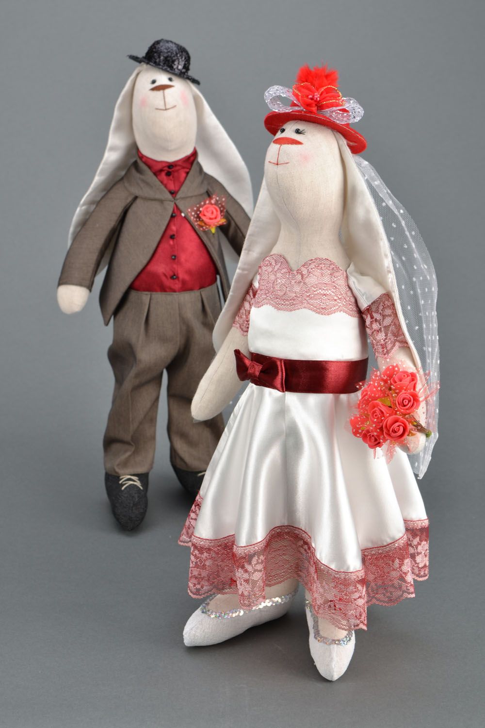 Textile toy Hare Bride photo 1