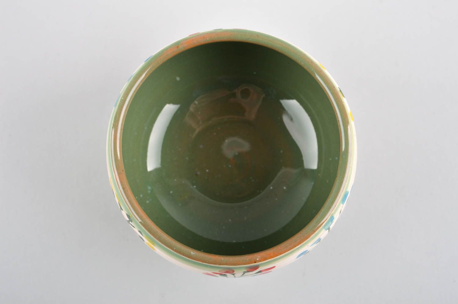 Handmade blumige Keramik Schüssel für Suppe Öko Geschirr Schale aus Ton  foto 4