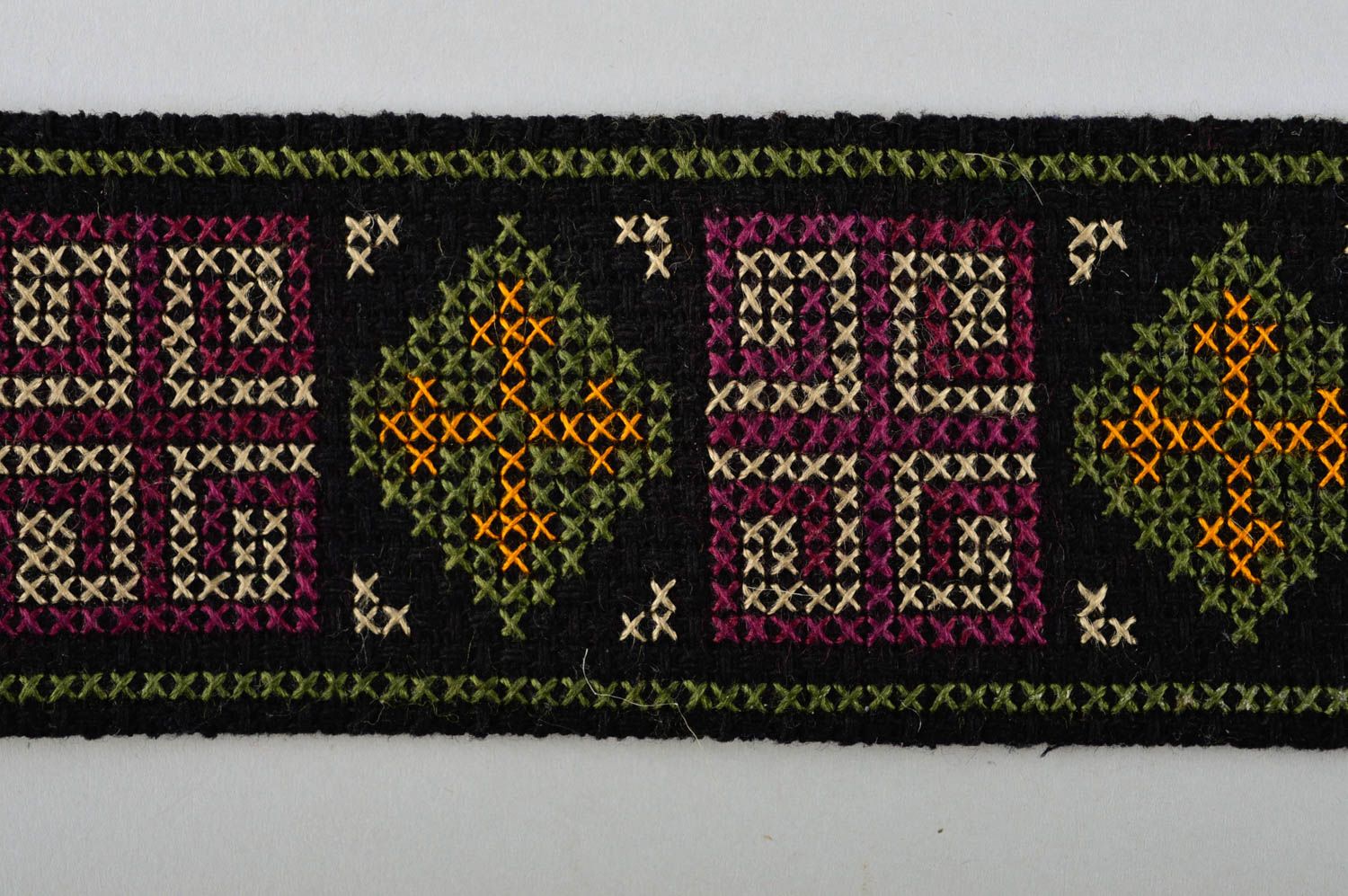 Beautiful handmade textile belt cross stitch belt fashion accessories for girls photo 4