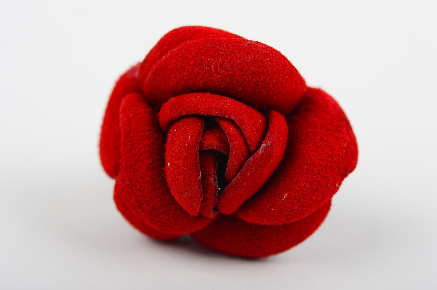 Ring Damen handmade Blumen Ring Geschenk Ideen Schmuck aus Leder rot groß schön foto 2