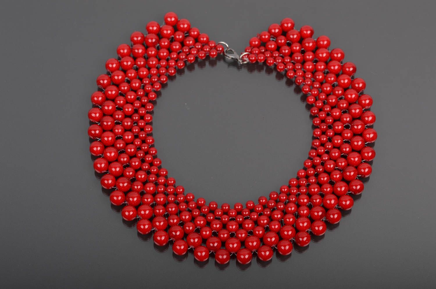Handmade Schmuck Collier rot Accessoire für Frauen Geschenk Idee originell foto 1