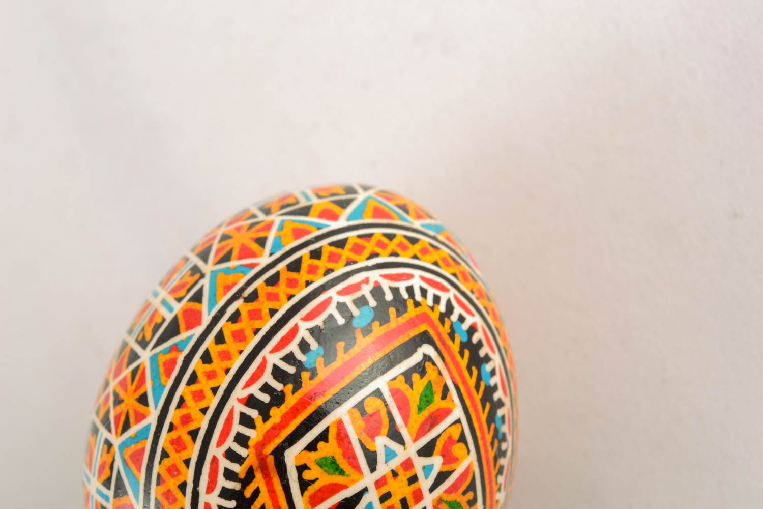Расписанное анилиновыми красками пасхальное яйцо фото 3