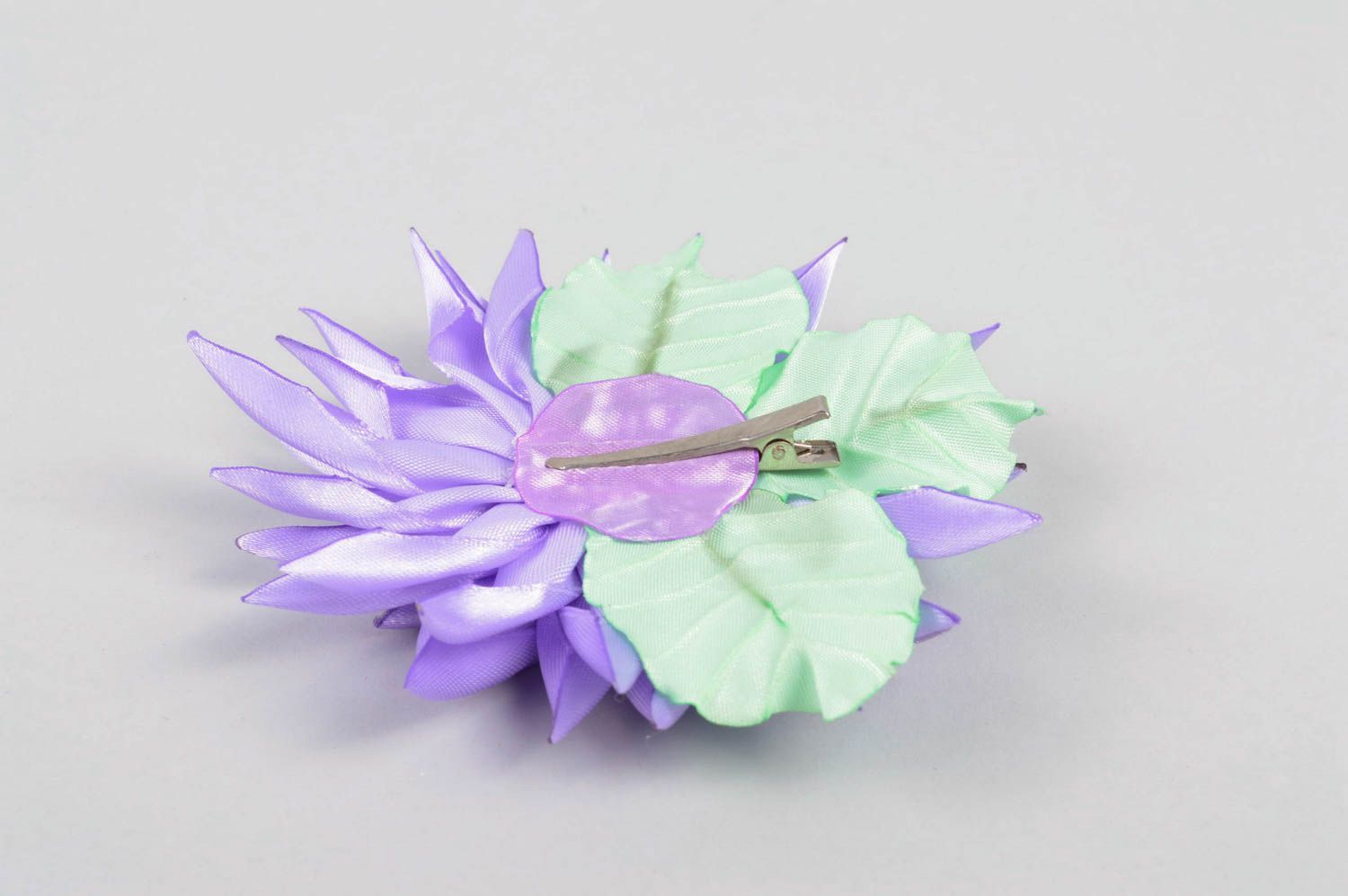 Lila schöne Blume Haarspange handgemachter Schmuck Accessoire für Mädchen foto 4