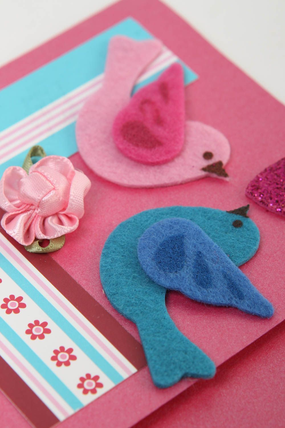 Handmade Scrapbook Karten schöne Grusskarten Papier Karten rosafarbig elegant foto 2