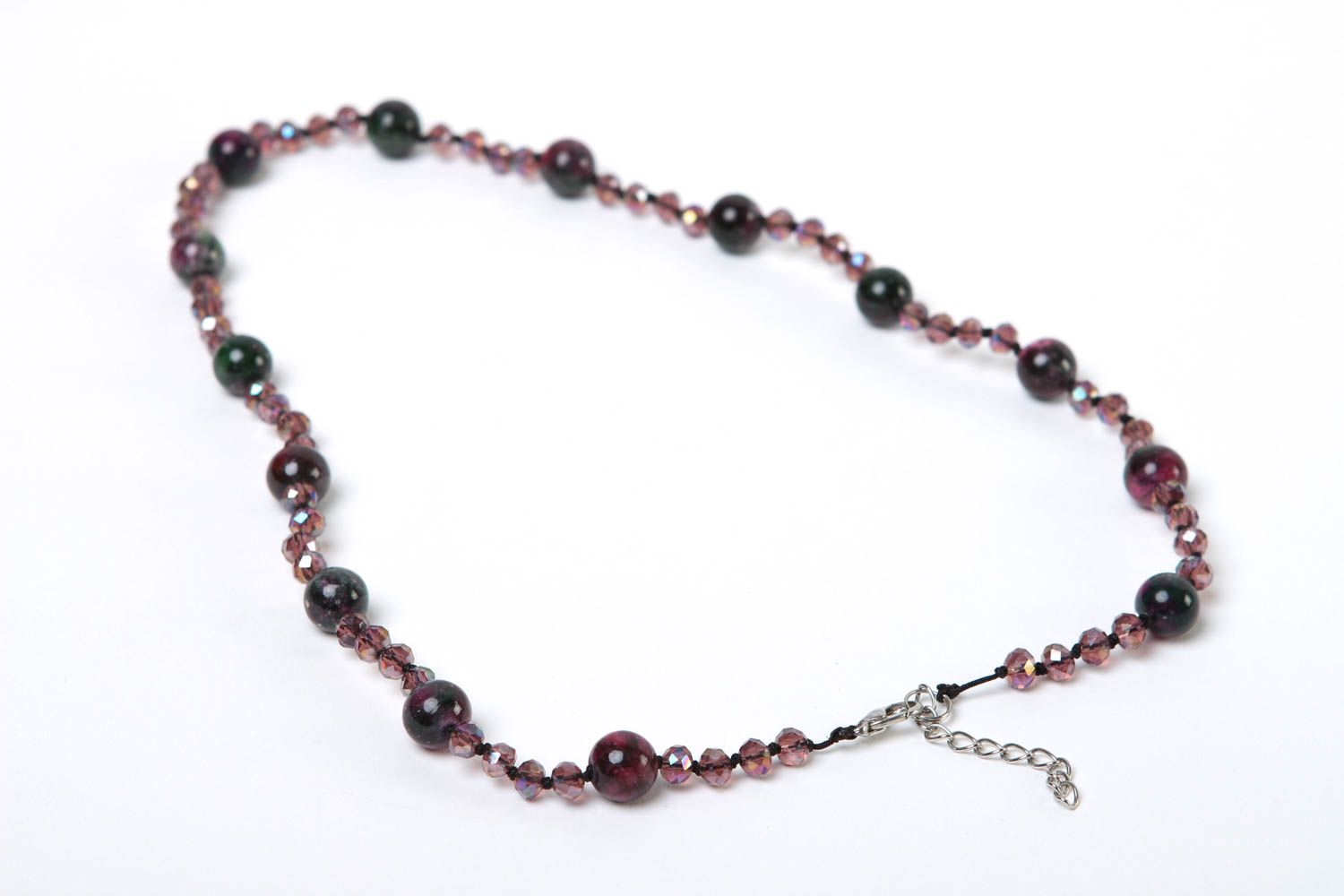 Handmade bead necklace unusual necklace with stones designer accessory photo 4