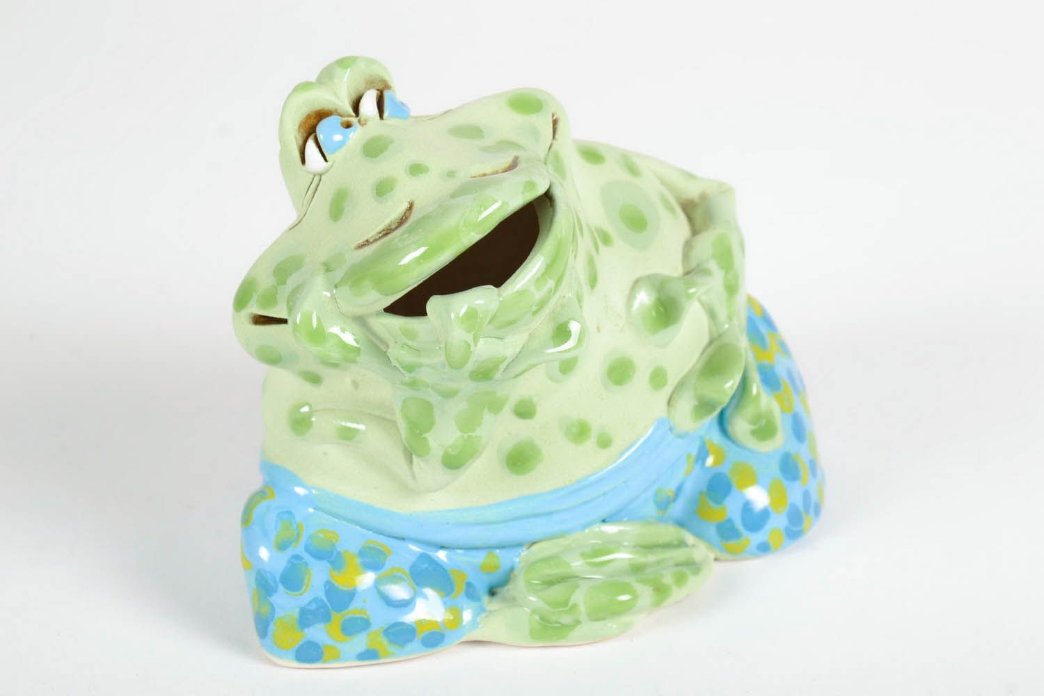 Ceramic money box Frog Laugher photo 5