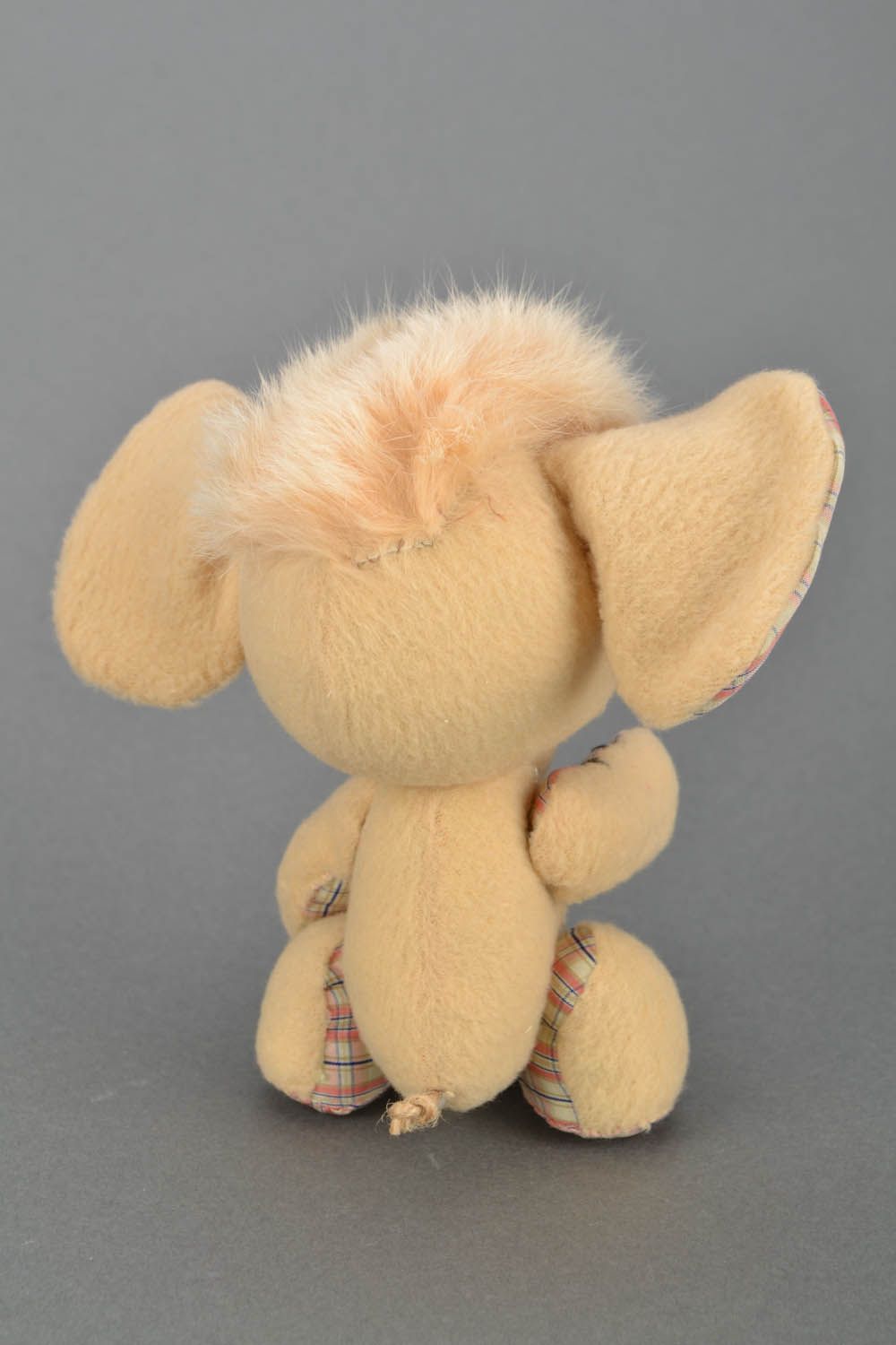 Brinquedo macio artesanal feito de tecido elefante foto 5
