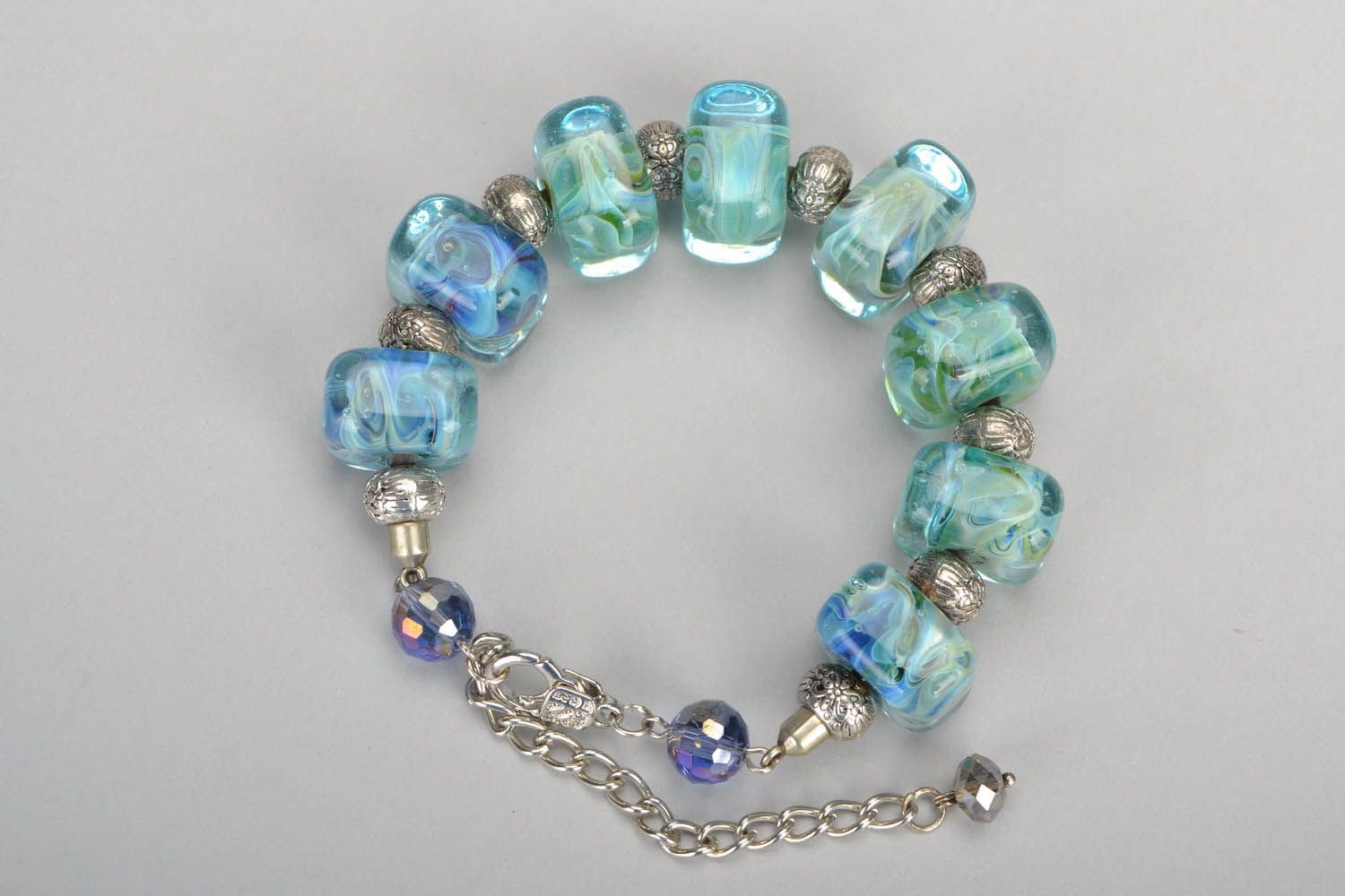Bracelet made of glass Cubes photo 3
