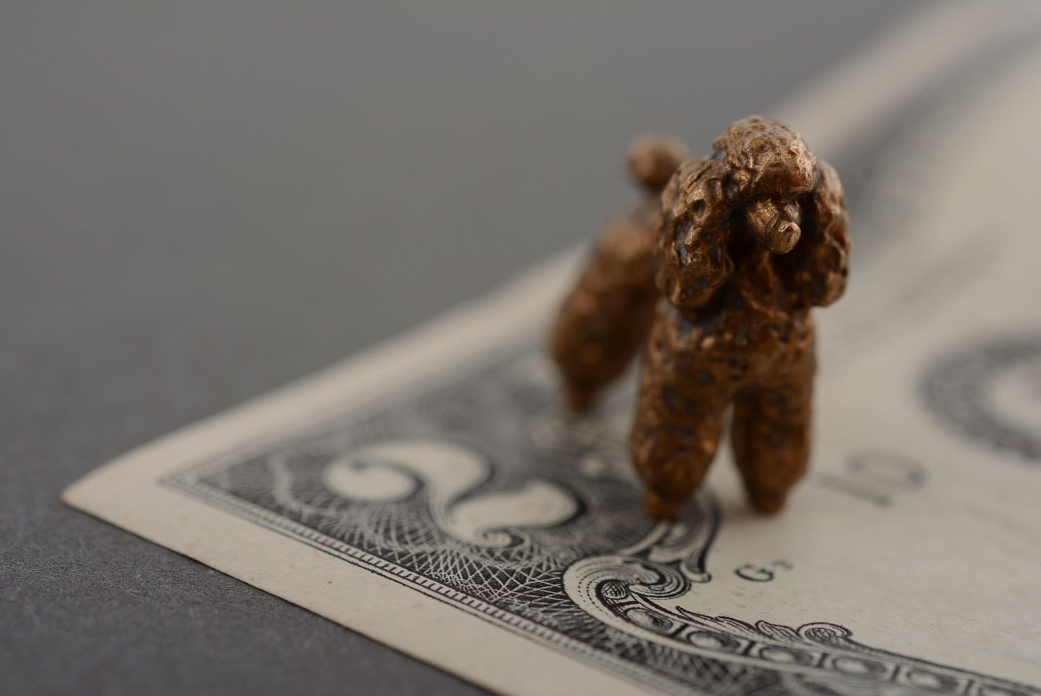 Bronze figurine of poodle photo 2