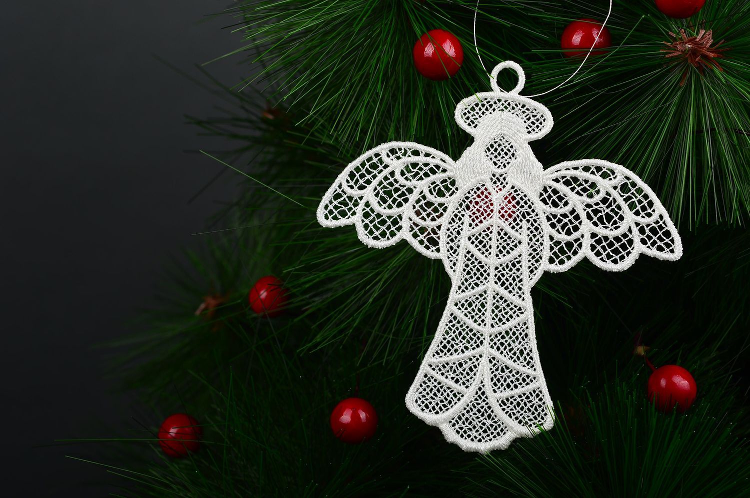 Openwork angel Christmas decor Christmas tree toys decorative use only photo 1