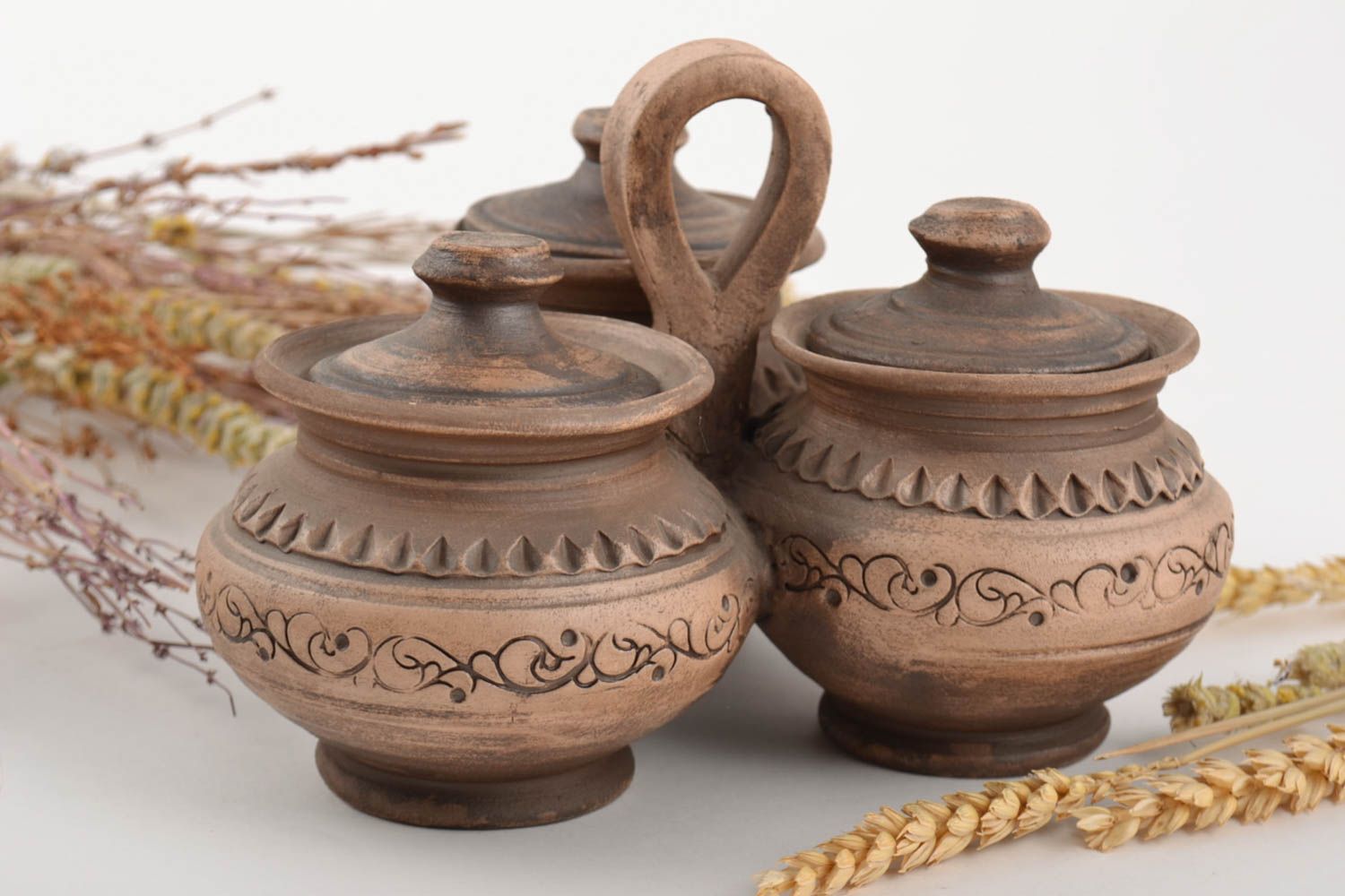 Keramik Dosen für lose Produkte Set 3 Stück handmade für Küchen Dekor 100 ml foto 5