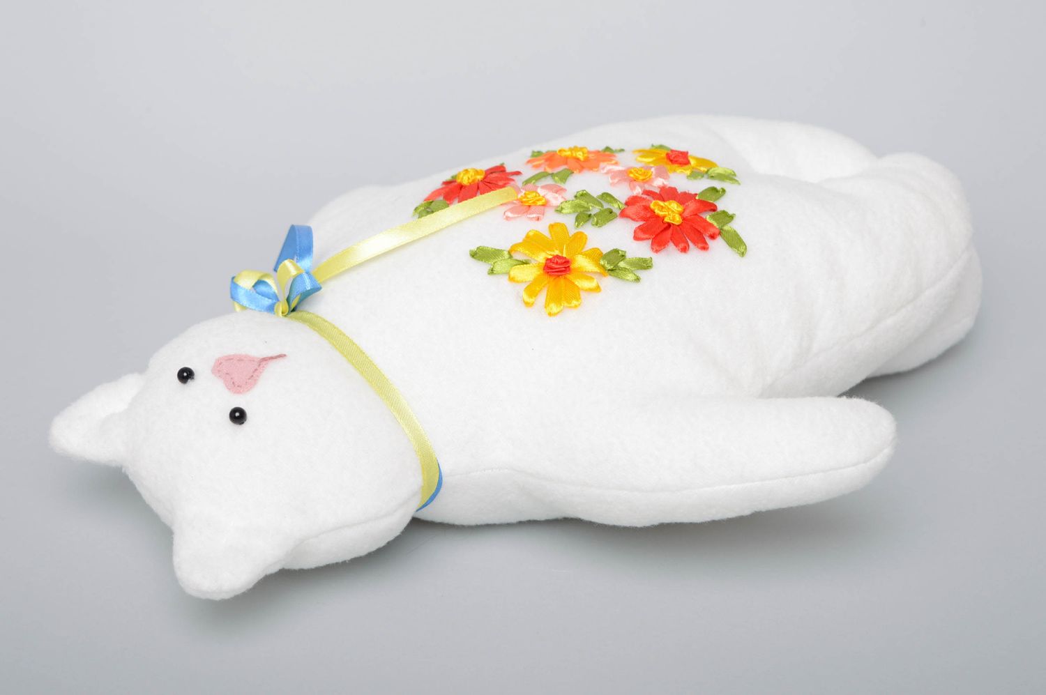 Игрушка-подушка для ребенка мишка из флиса  фото 2