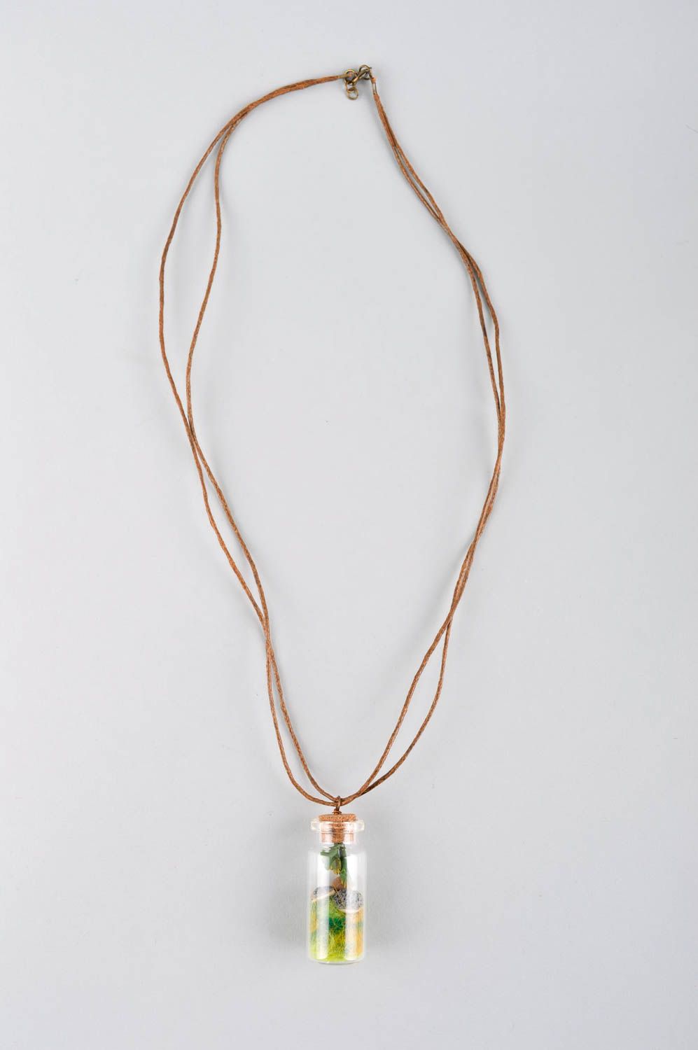 Handmade designer glass pendant stylish necklace feminine unusual pendant photo 2