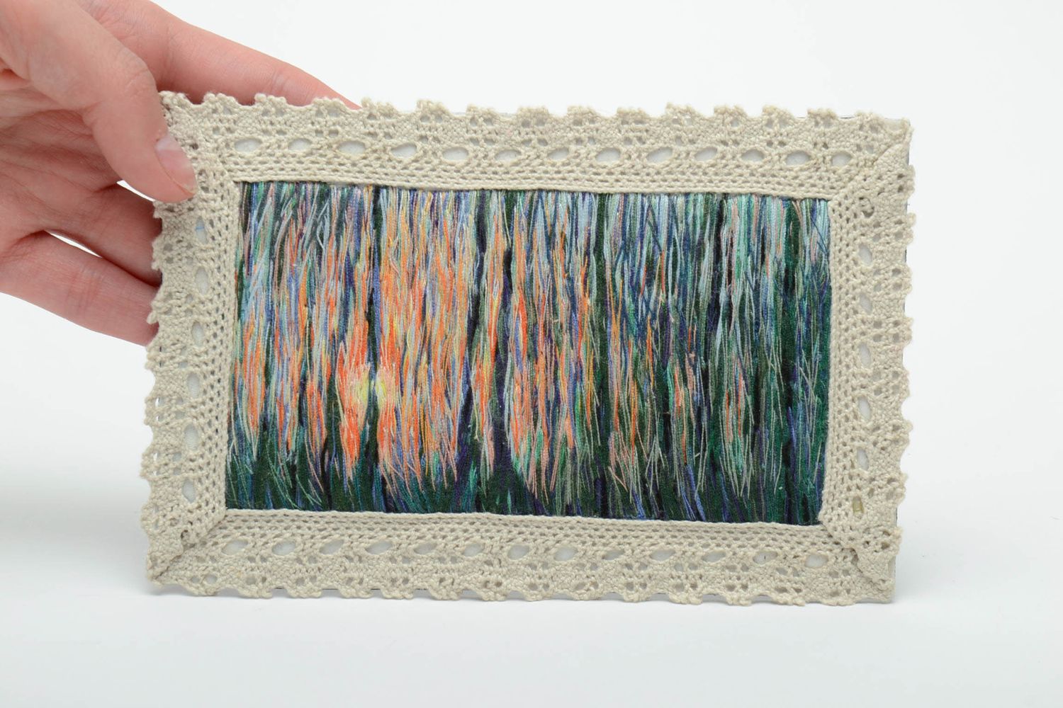 Satin stitch embroidered fridge magnet-picture for kitchen decor photo 5