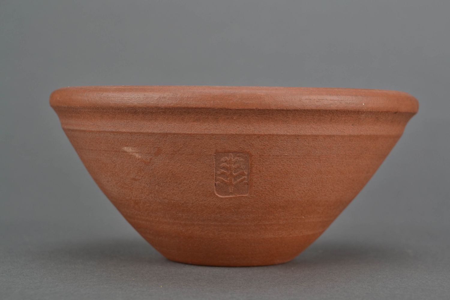 Deep ceramic bowl kilned with milk 750 ml photo 1