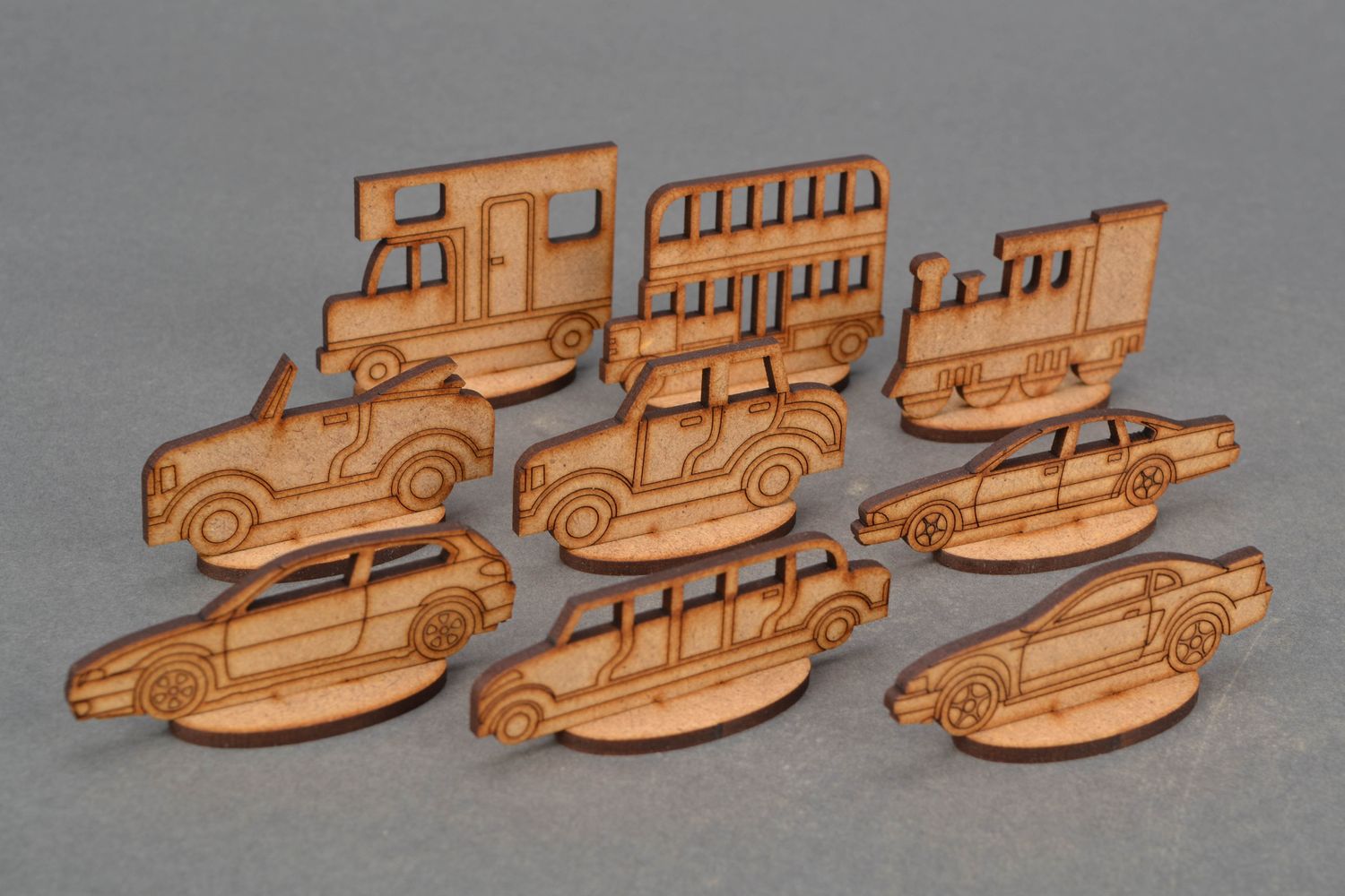 Set of craft blanks for decoupage Cars photo 3
