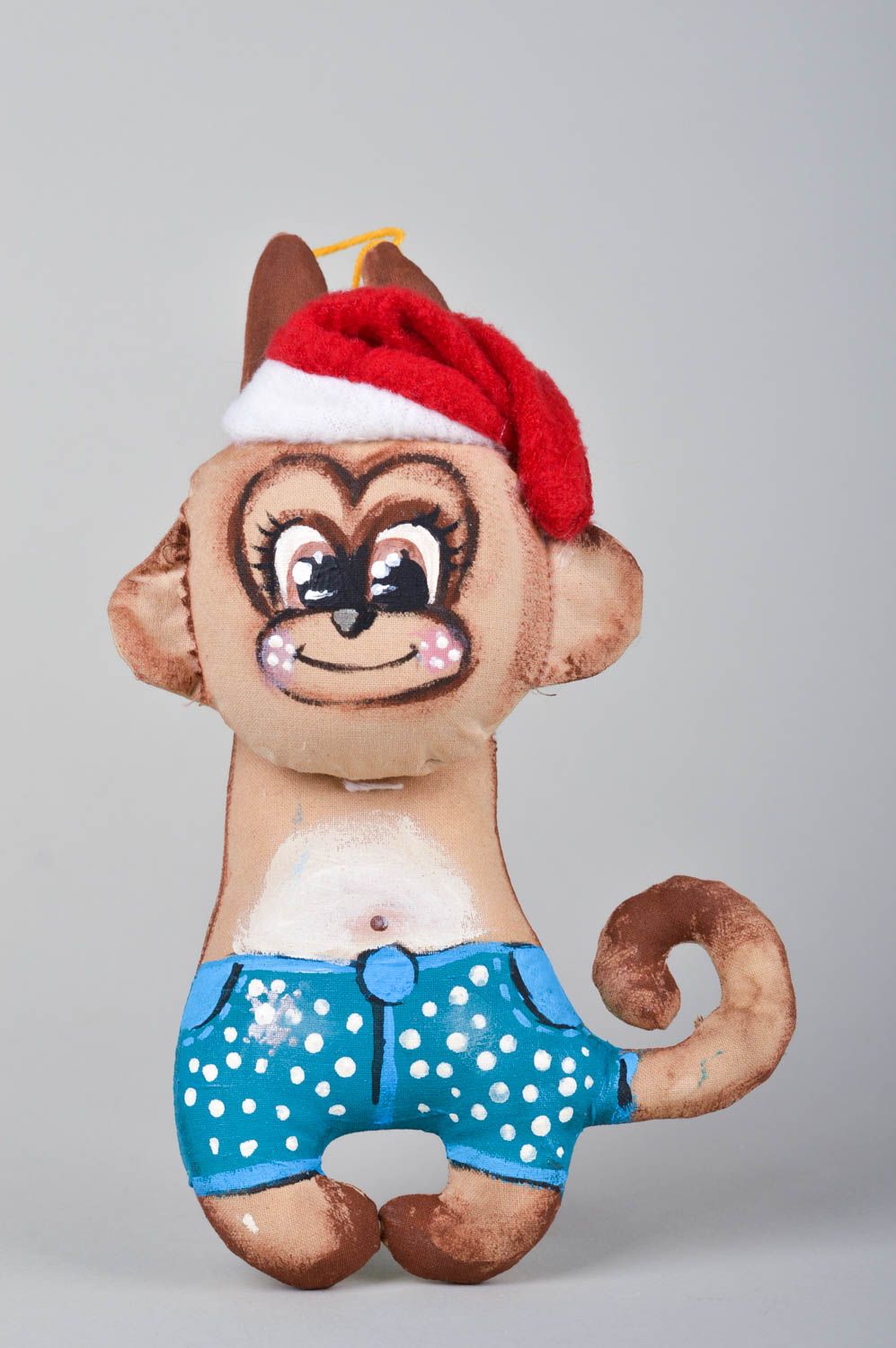 Mono de peluche divertido hecho a mano juguete infantil peluche navideño  foto 1