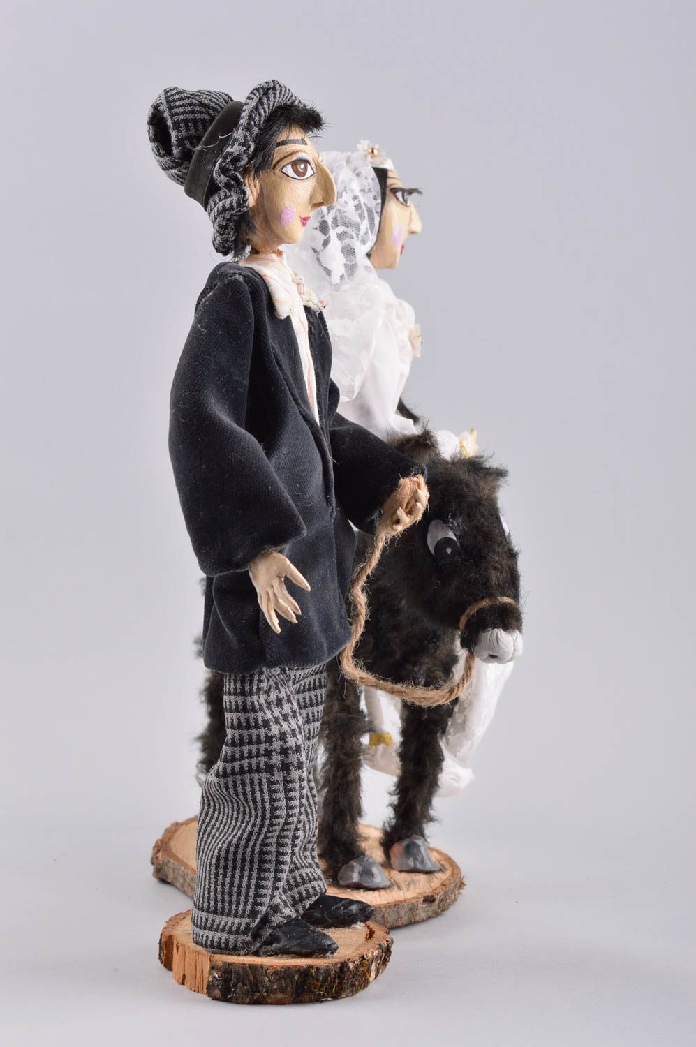 Куклы ручной работы авторские куклы интерьерные керамические куклы 2 шт Свадьба фото 5