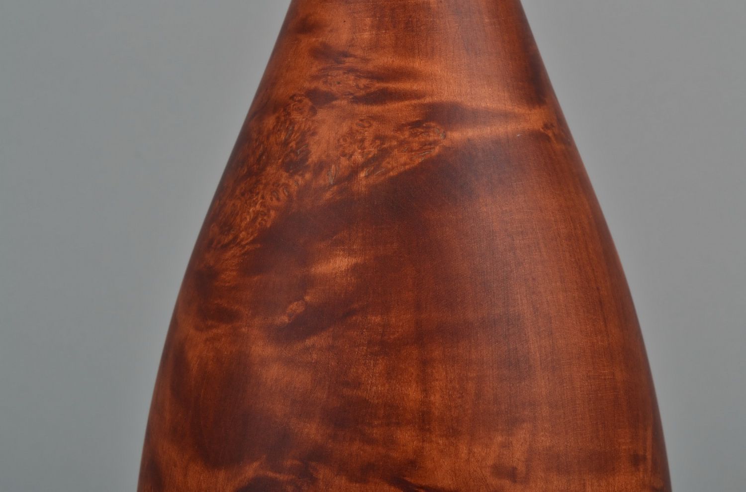 12 inches wooden vase in cherry color for table décor 1,6 lb photo 2