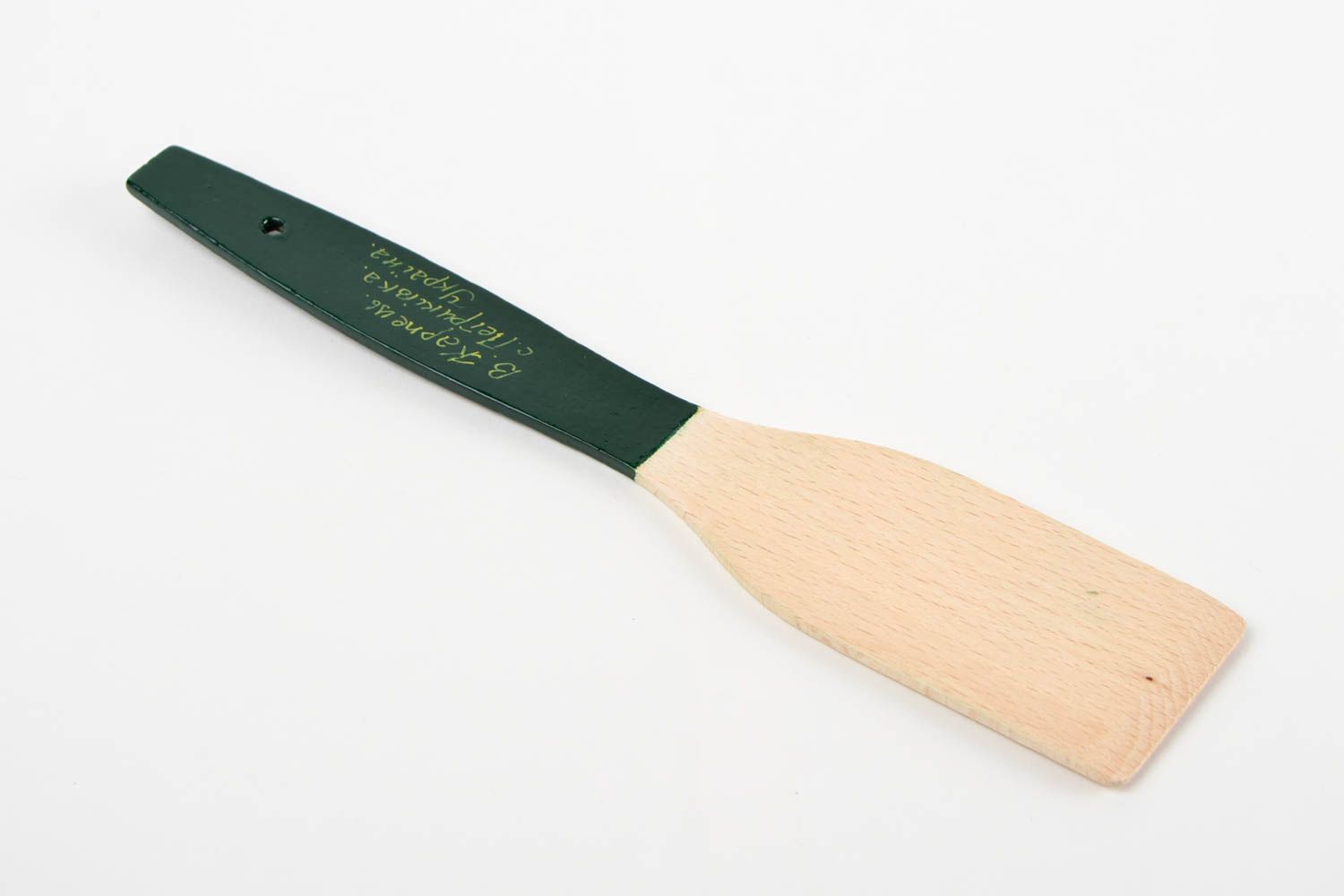 Handmade designer wooden spatula painted kitchen utensils ware in ethnic style photo 5