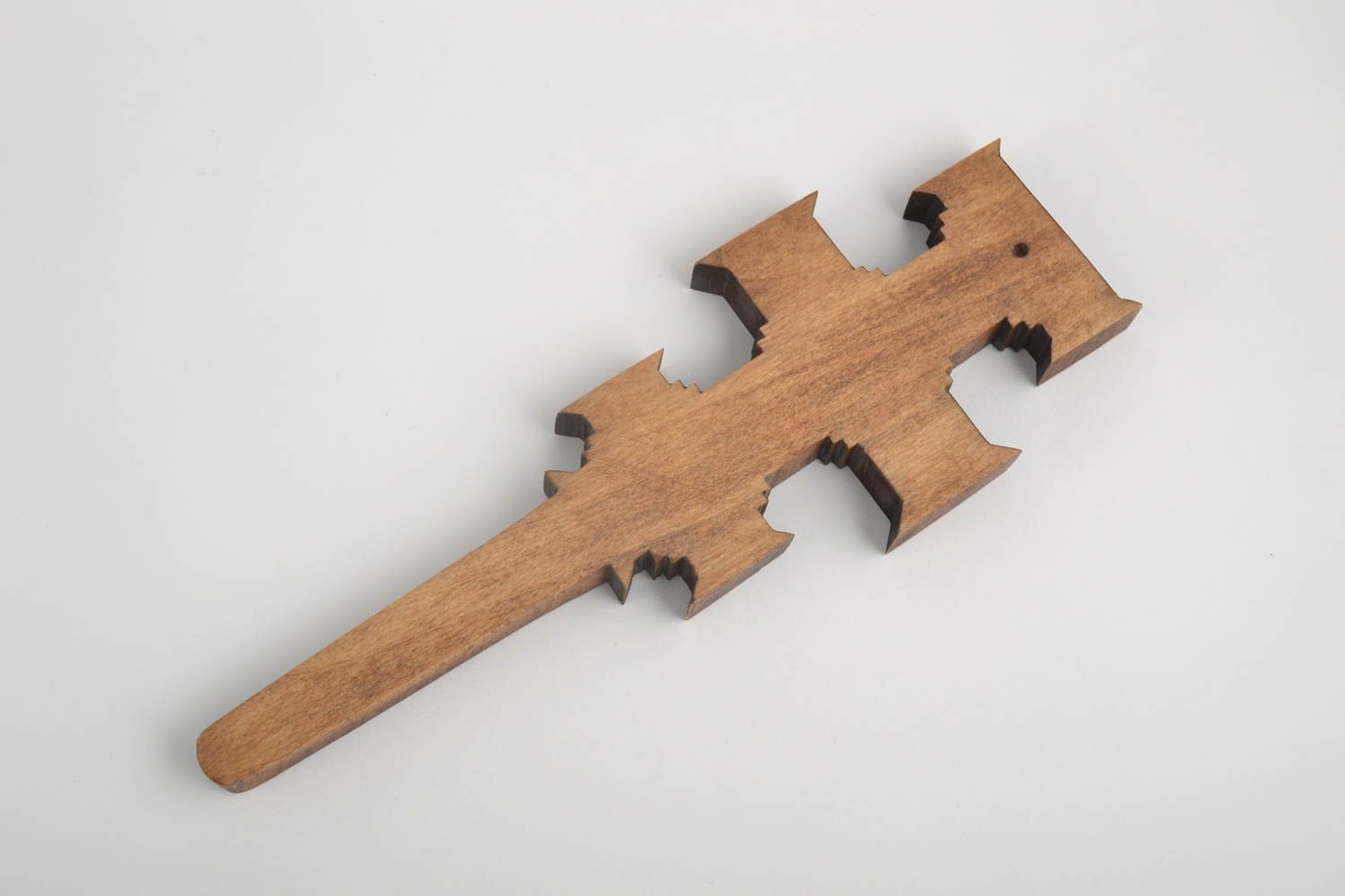 Handmade geschnitztes Kreuz Wandkreuz aus Holz Haus Dekoration originell foto 2
