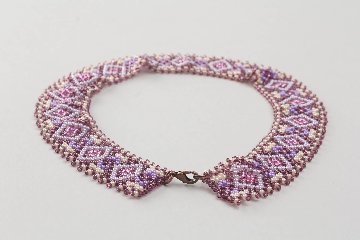 Necklace of Czech beads Lilac Spirit photo 3