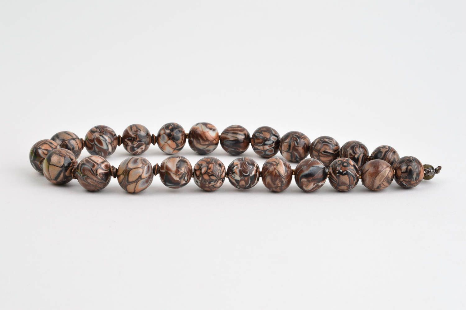Girocollo fatto a mano collana originale con perline in argilla polimerica foto 3