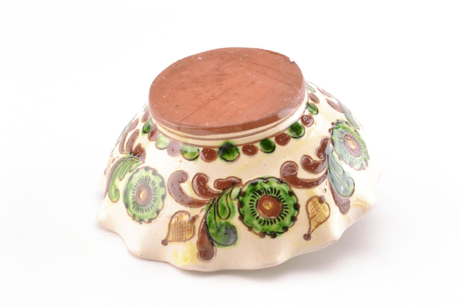 5,5 handpainted ethnic style ceramic candy bowl 0,5 lb photo 6