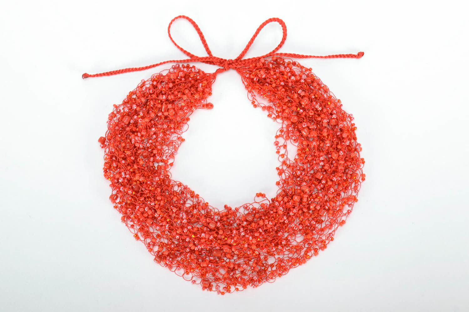 Bead necklace Coral photo 3