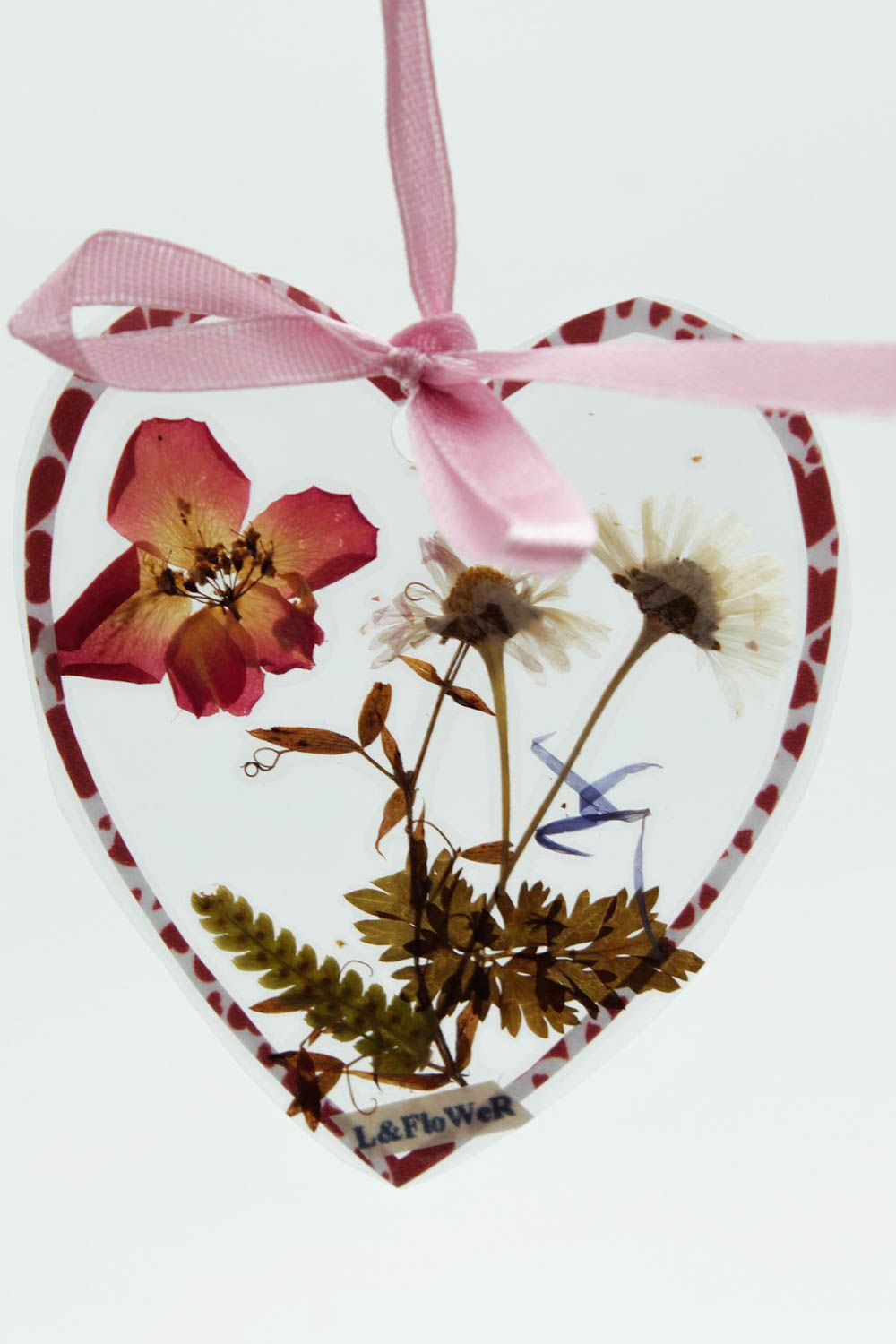 Декоративное сердце хенд мейд декор для дома сердце с цветами подвеска фото 4