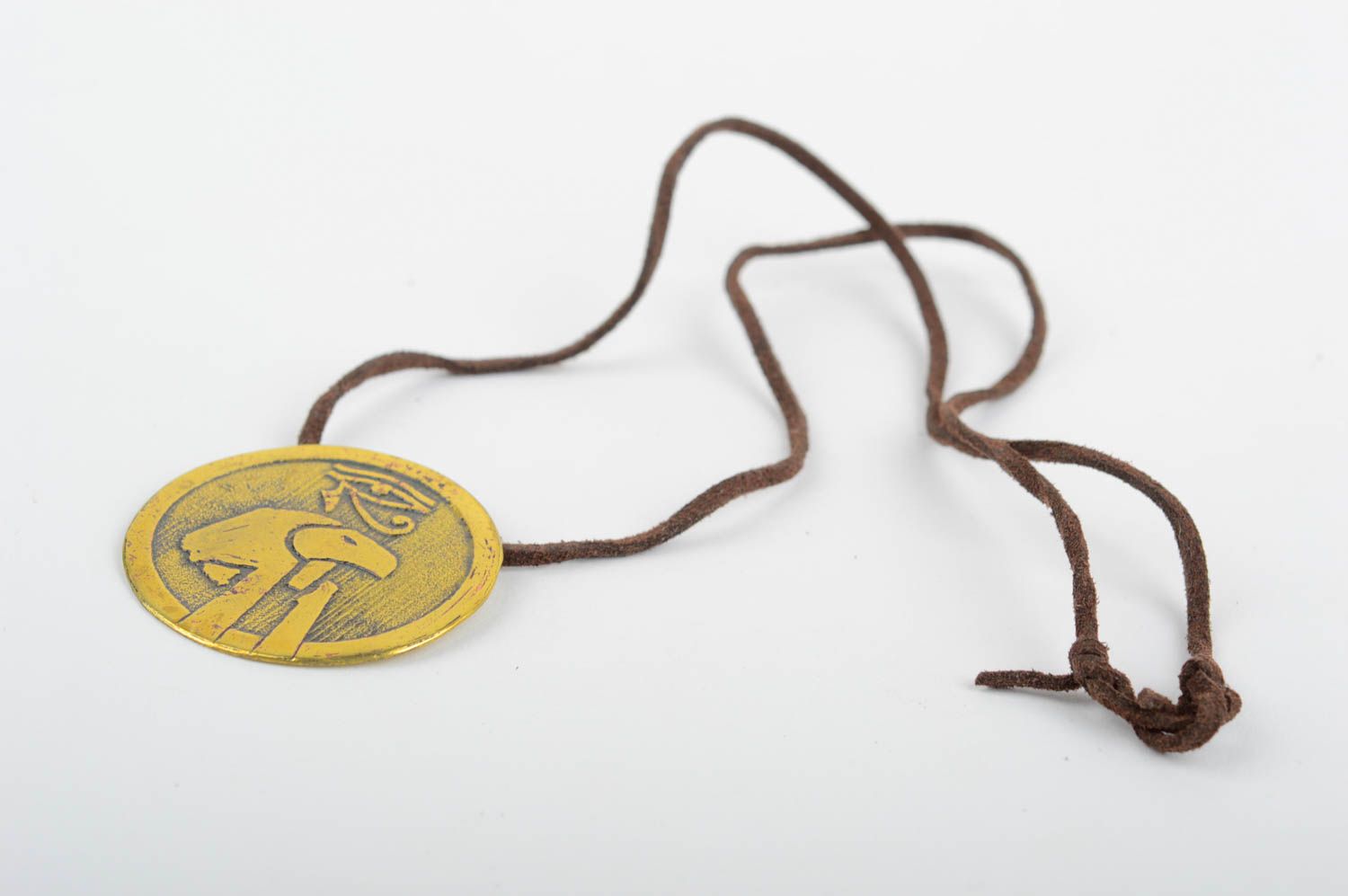 Round brass accessory handmade pendant metal bijouterie brass pendant best gift photo 3