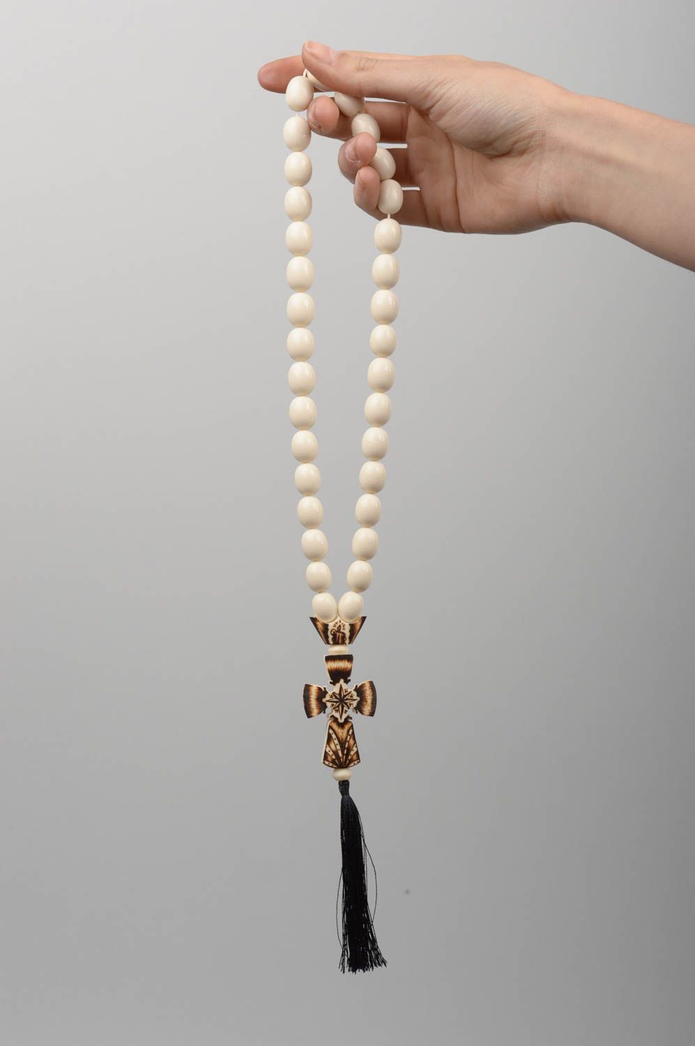 Handmade rosary ebonite rosary church utensils gift ideas rosary for prayer photo 5