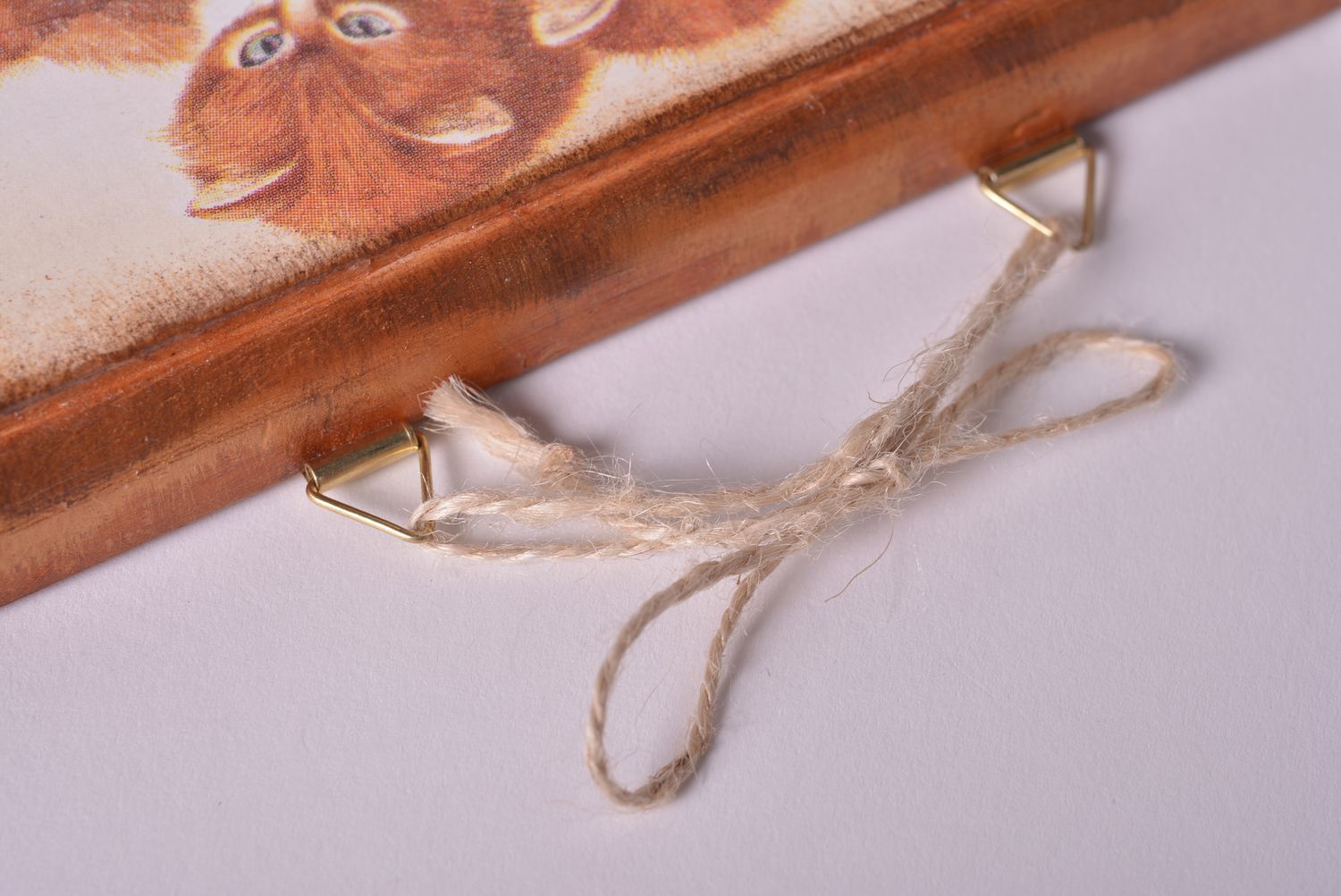 Handmade Deko Schlüsselbrett aus Holz Wand Schlüsselhalter Deko Element Katzen foto 4