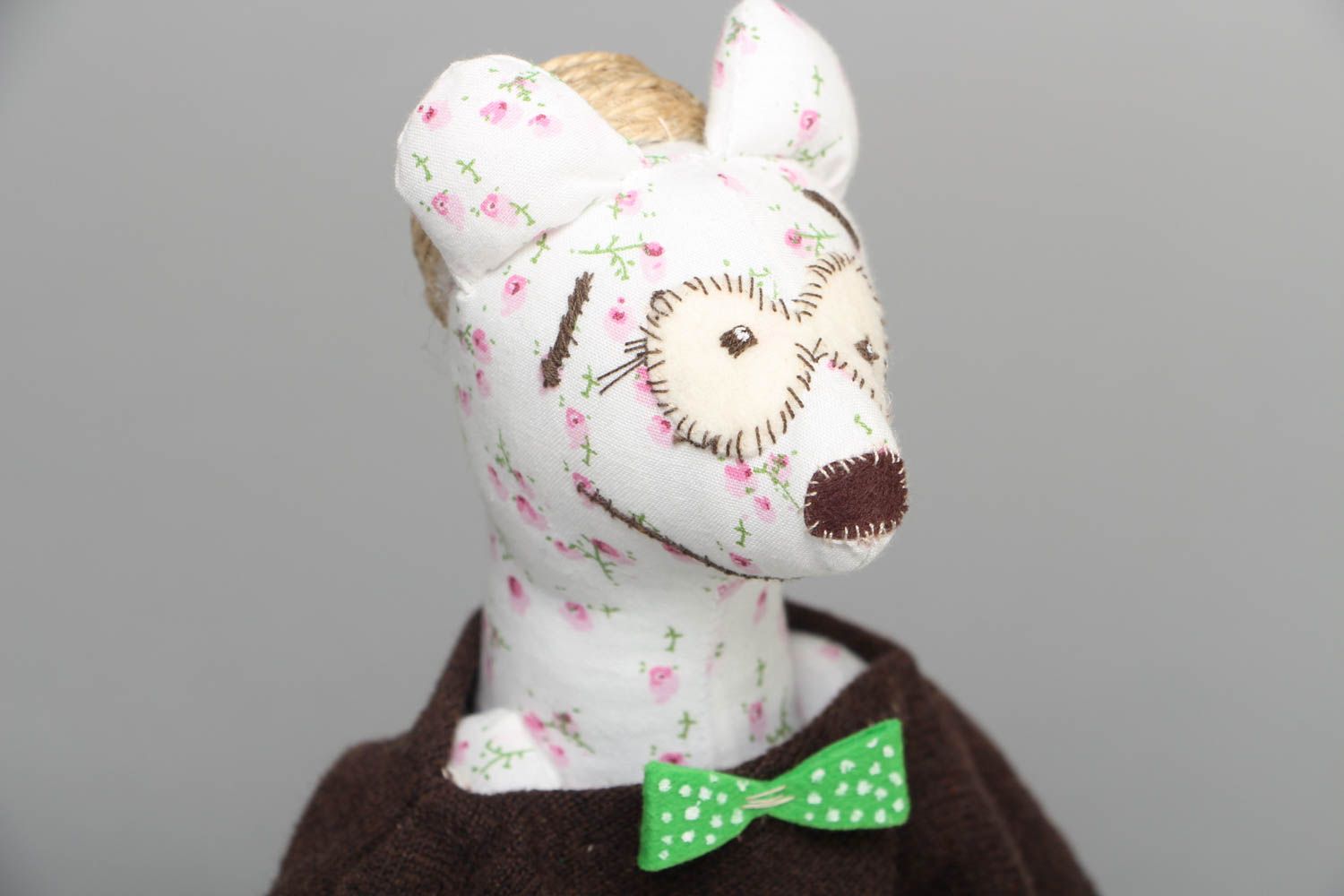 Soft fabric toy Bear in Glasses photo 2
