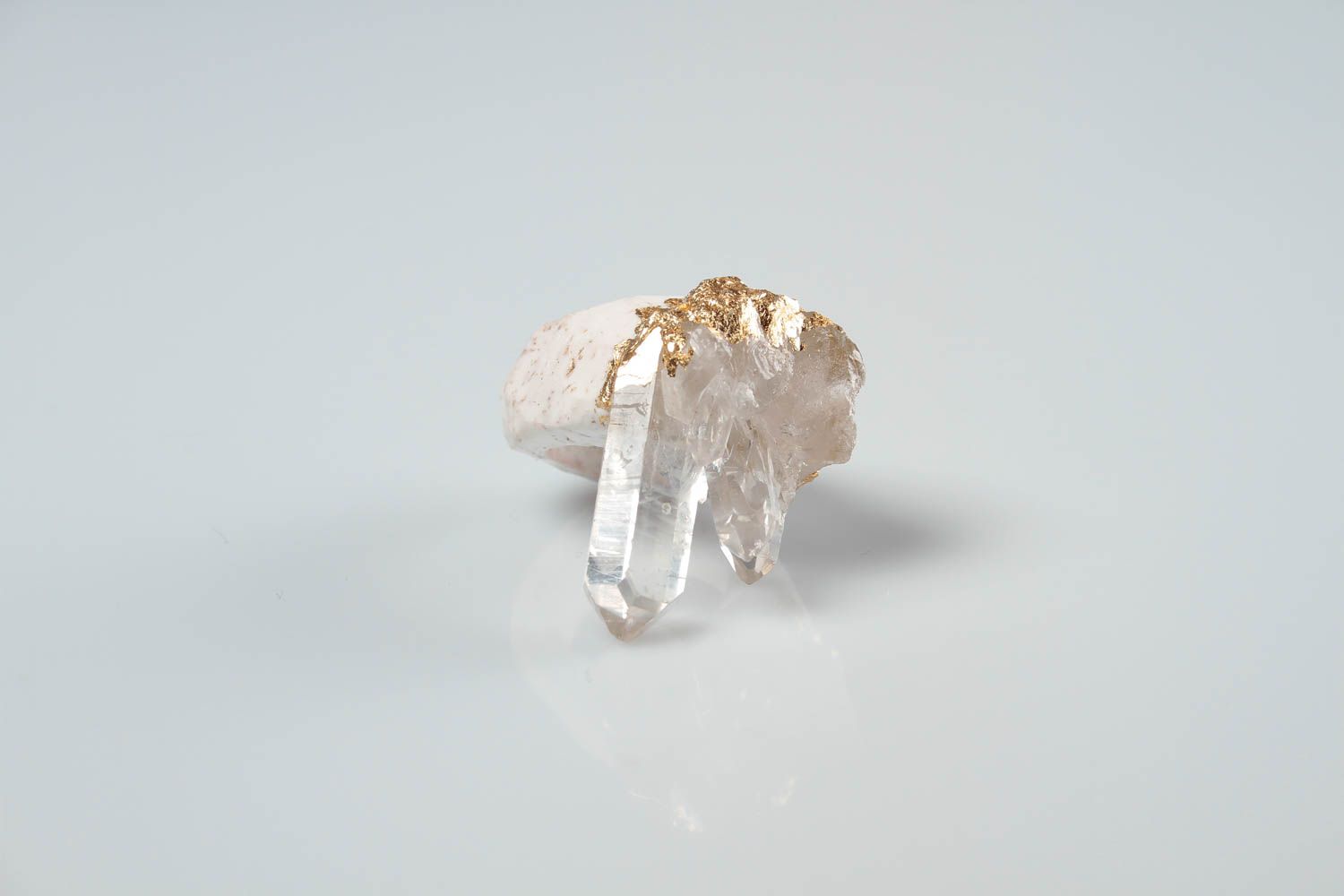 Кольцо ручной работы украшение из полимерной глины украшение кольцо белое фото 4