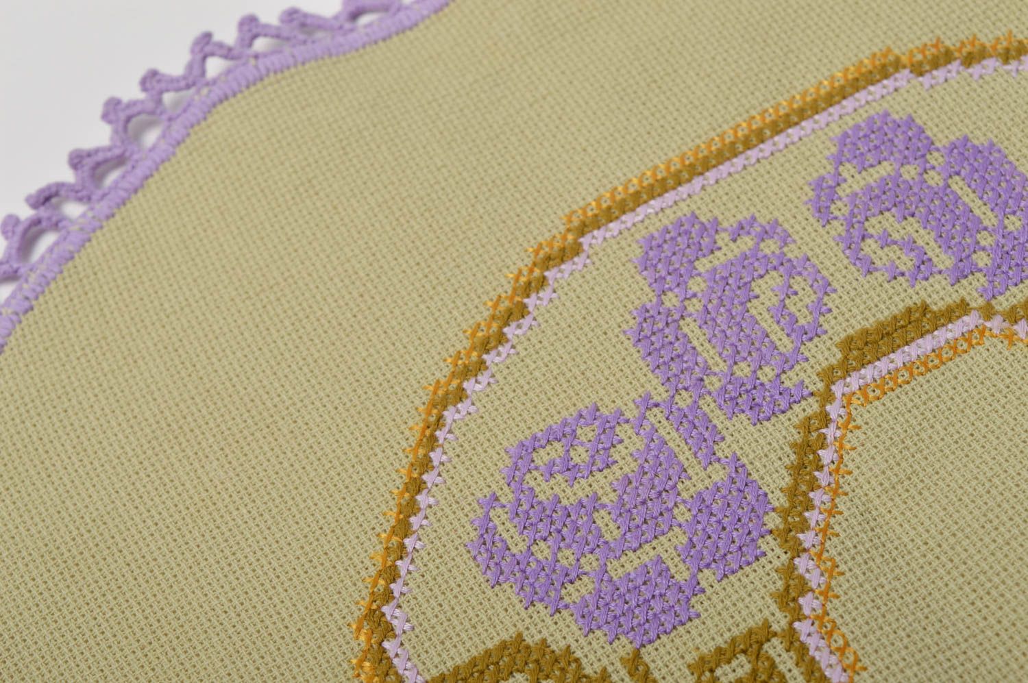 Decorative napkin home decor handmade table napkin design crocheted napkin   photo 3