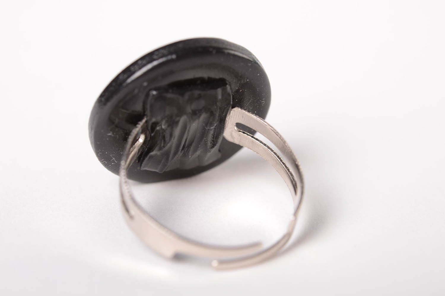 Кольцо ручной работы кольцо для девушек украшение из полимерной глины стимпанк фото 3