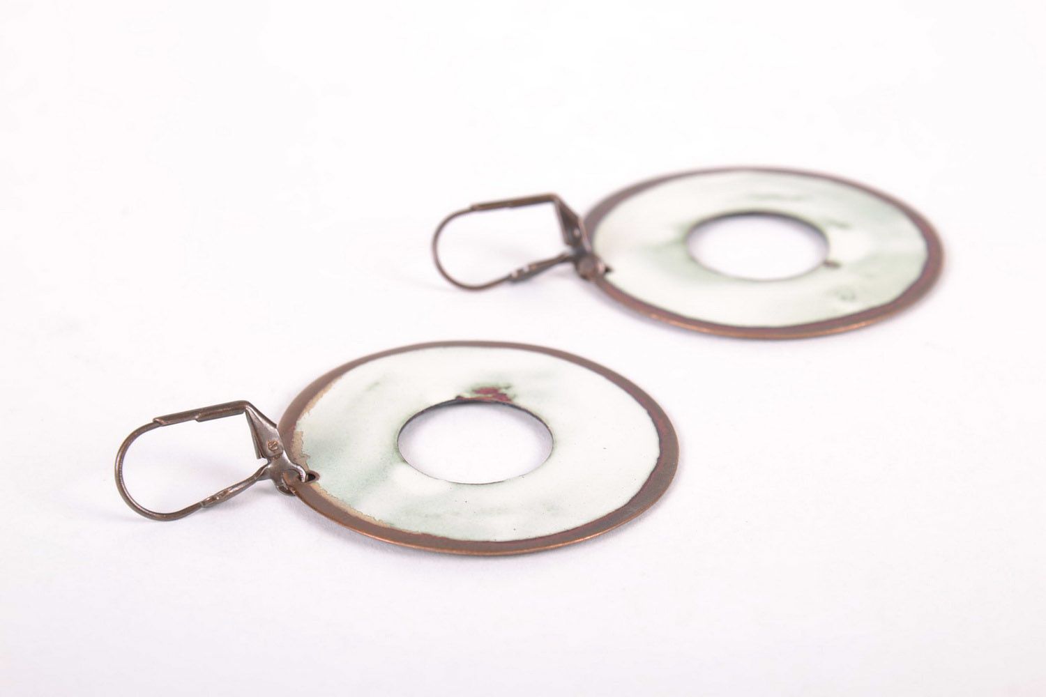 Beautiful Earrings Made of Copper photo 2