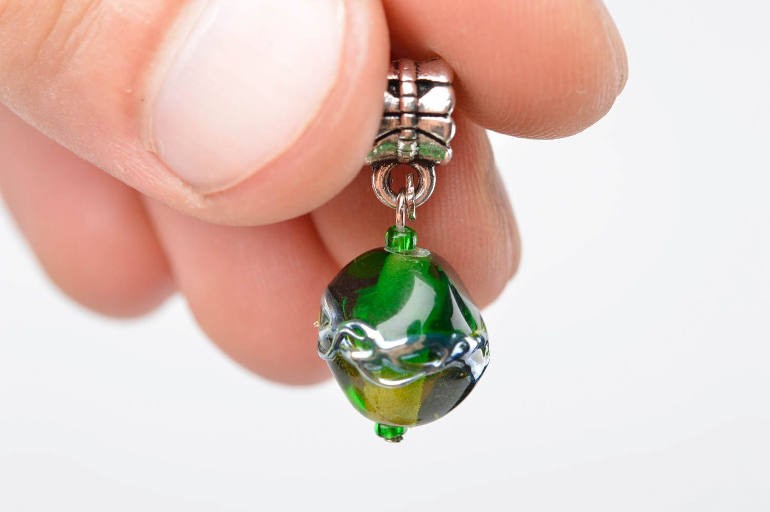 Handmade designer glass pendant unusual stylish pendant elegant jewelry photo 5