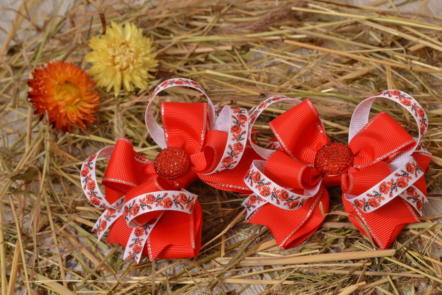 Bows for creation of hair clip photo 5