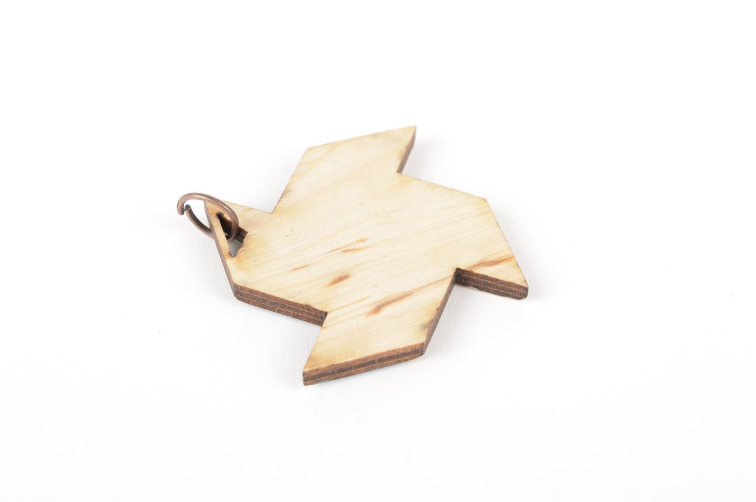 Greller Holz Schmuck handmade Accessoire für Frauen stilvoller Damen Anhänger foto 5